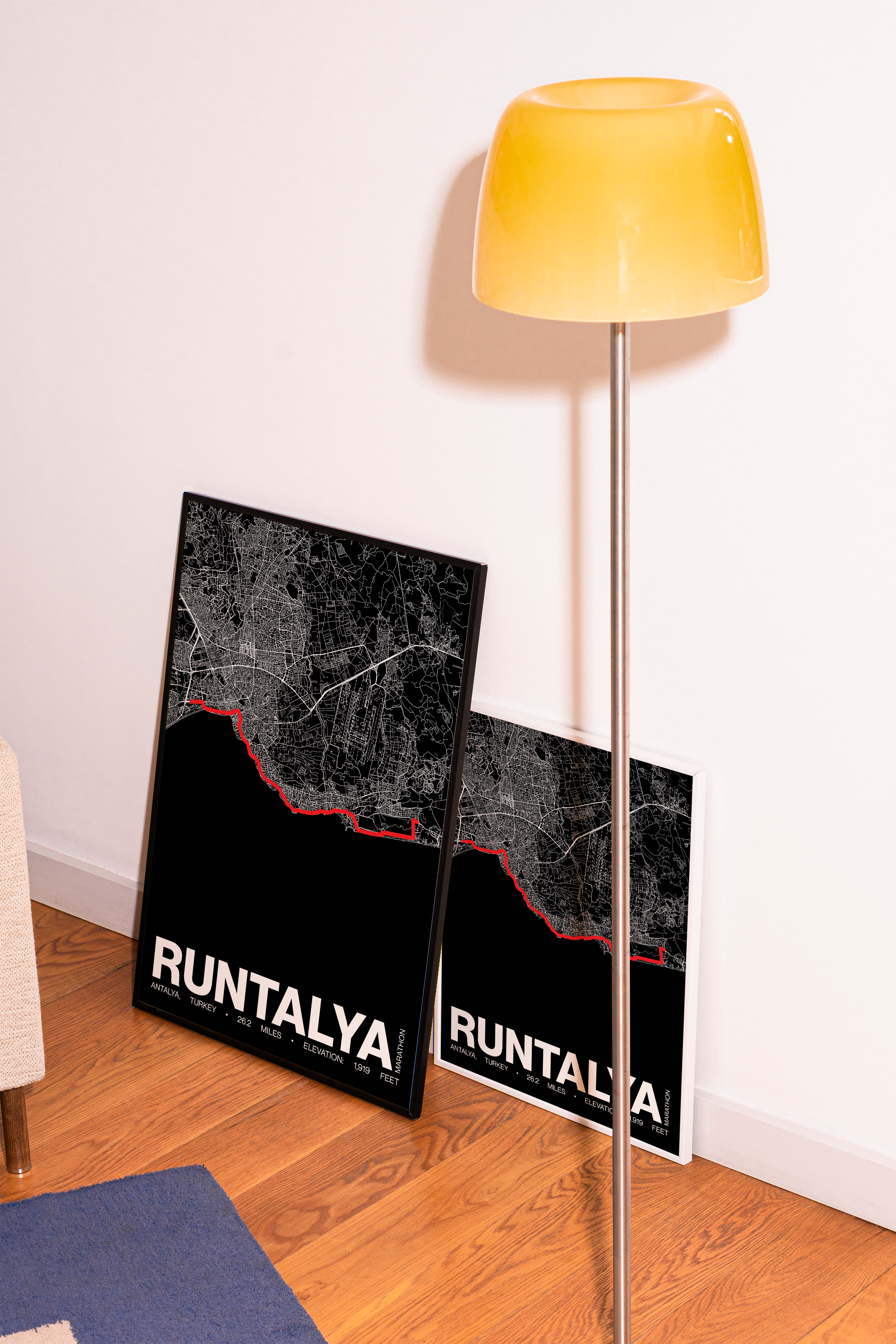Runtalya Marathon Poster - Grid Style