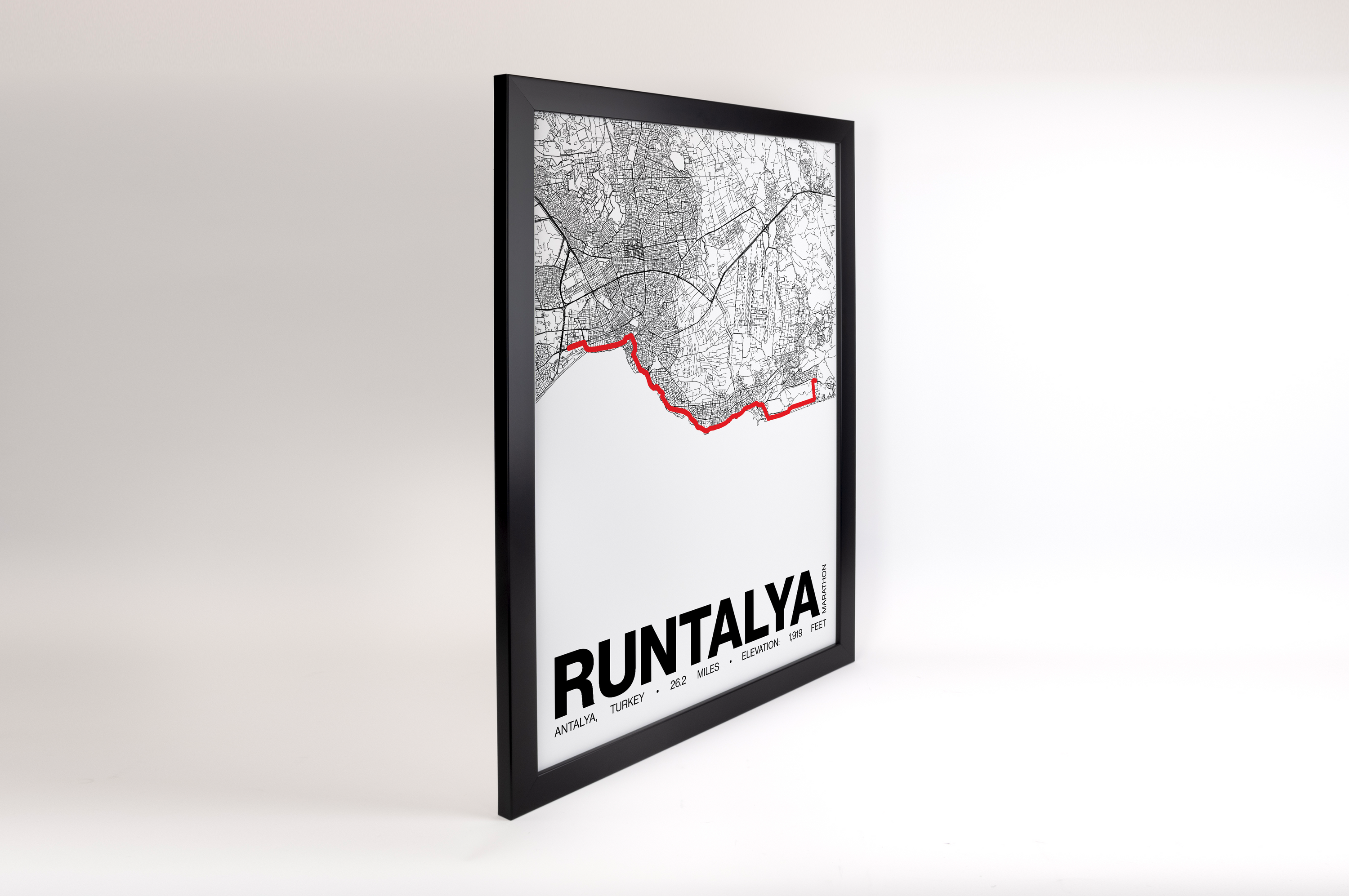 Runtalya Marathon Poster - Grid Style