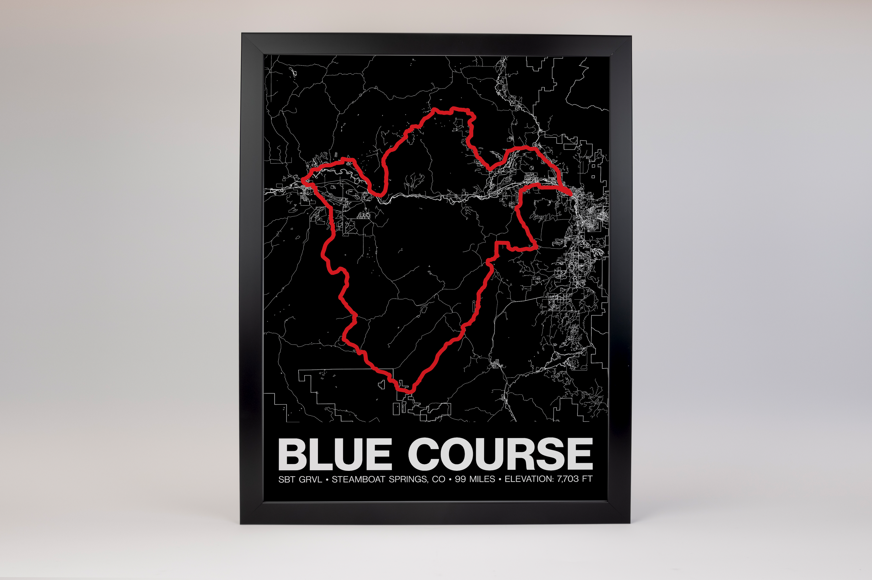 SBT GRVL Blue Course Poster - Grid Style