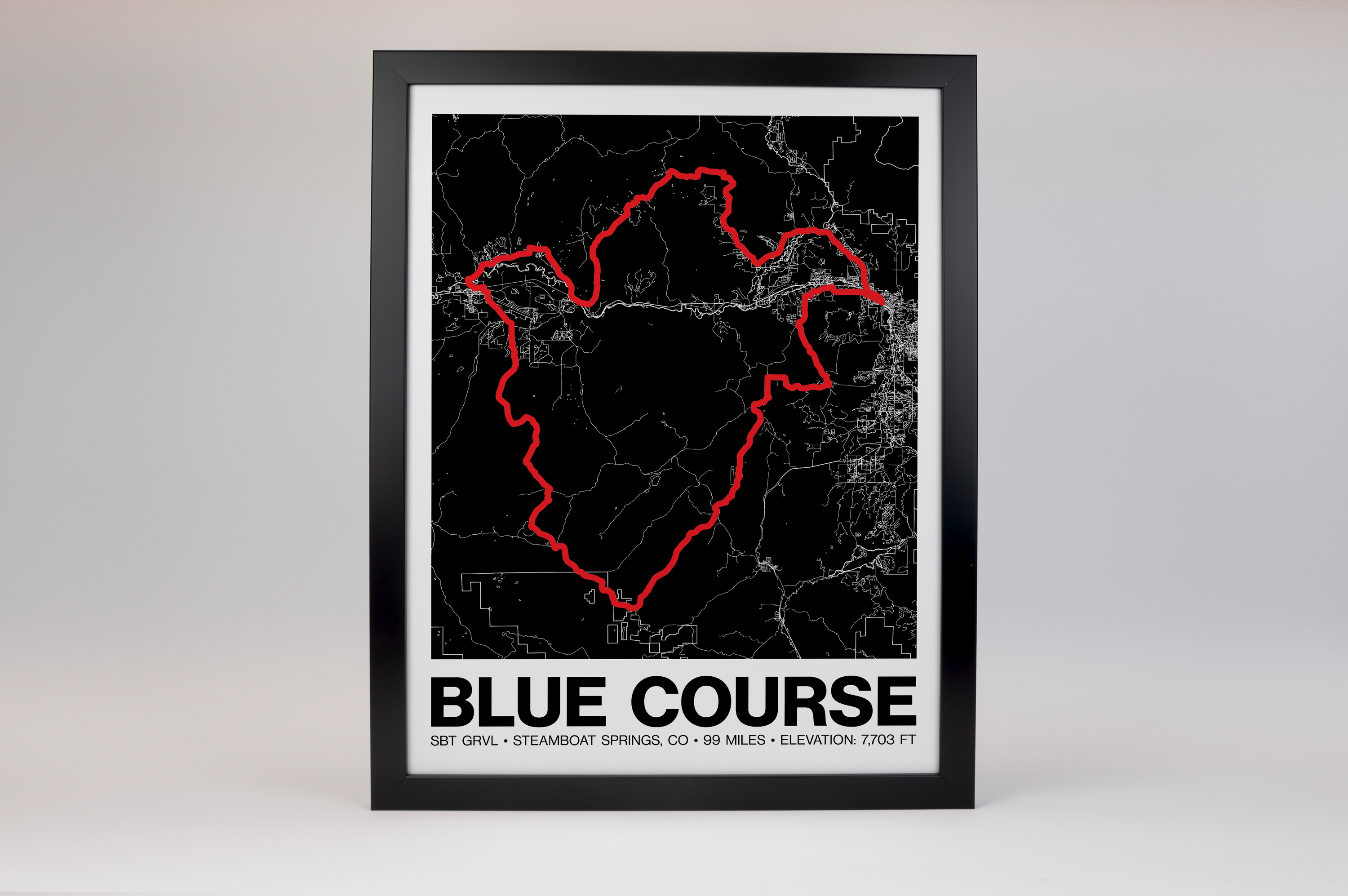 SBT GRVL Blue Course Poster - Grid Style