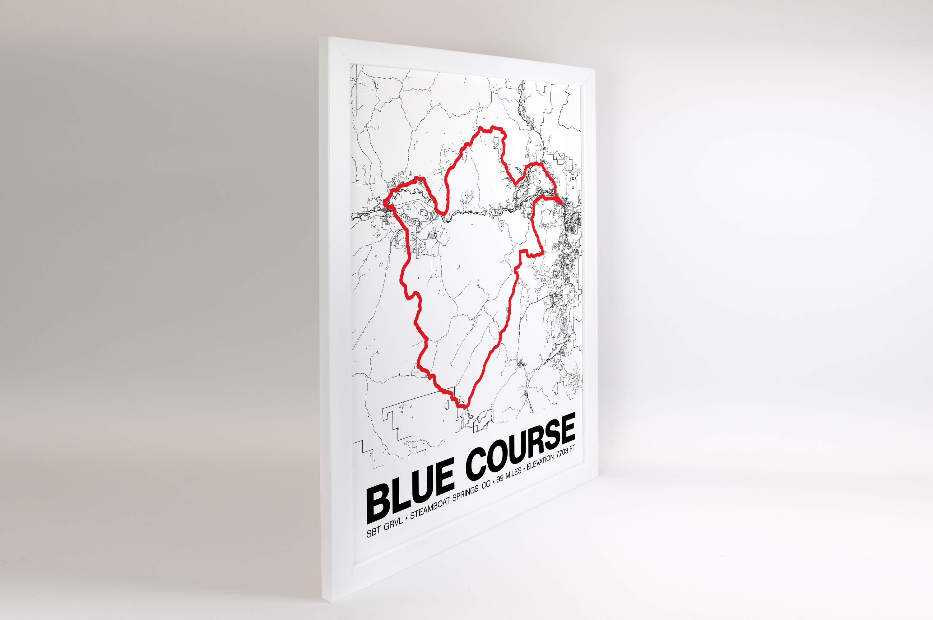 SBT GRVL Blue Course Poster - Grid Style