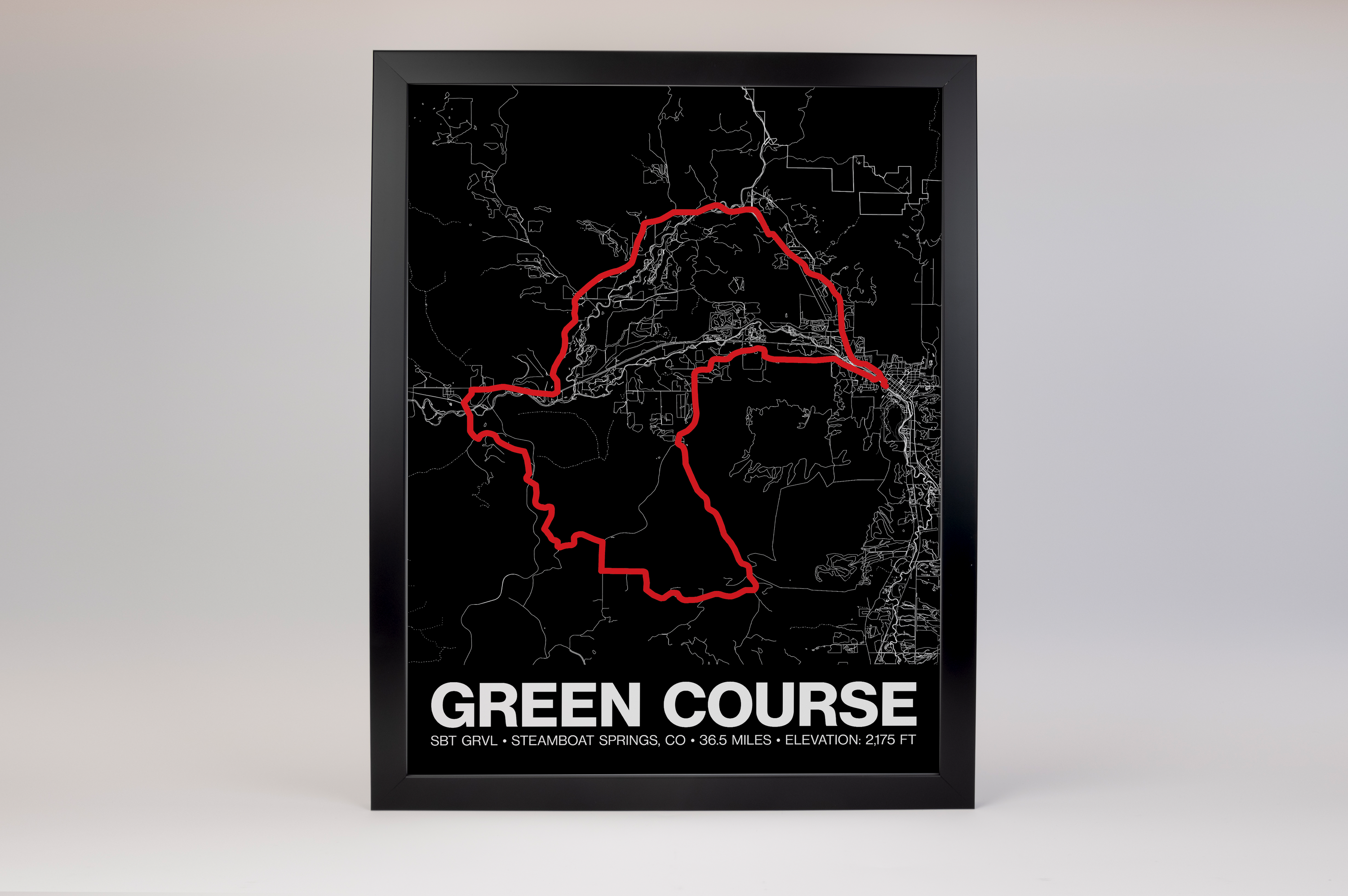 SBT GRVL Green Course Poster - Grid Style