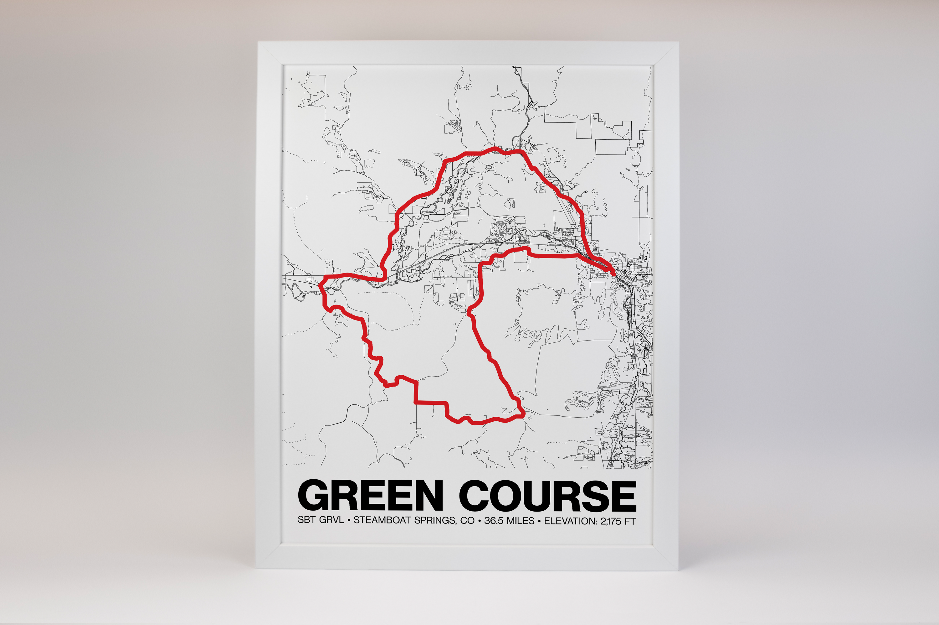 SBT GRVL Green Course Poster - Grid Style