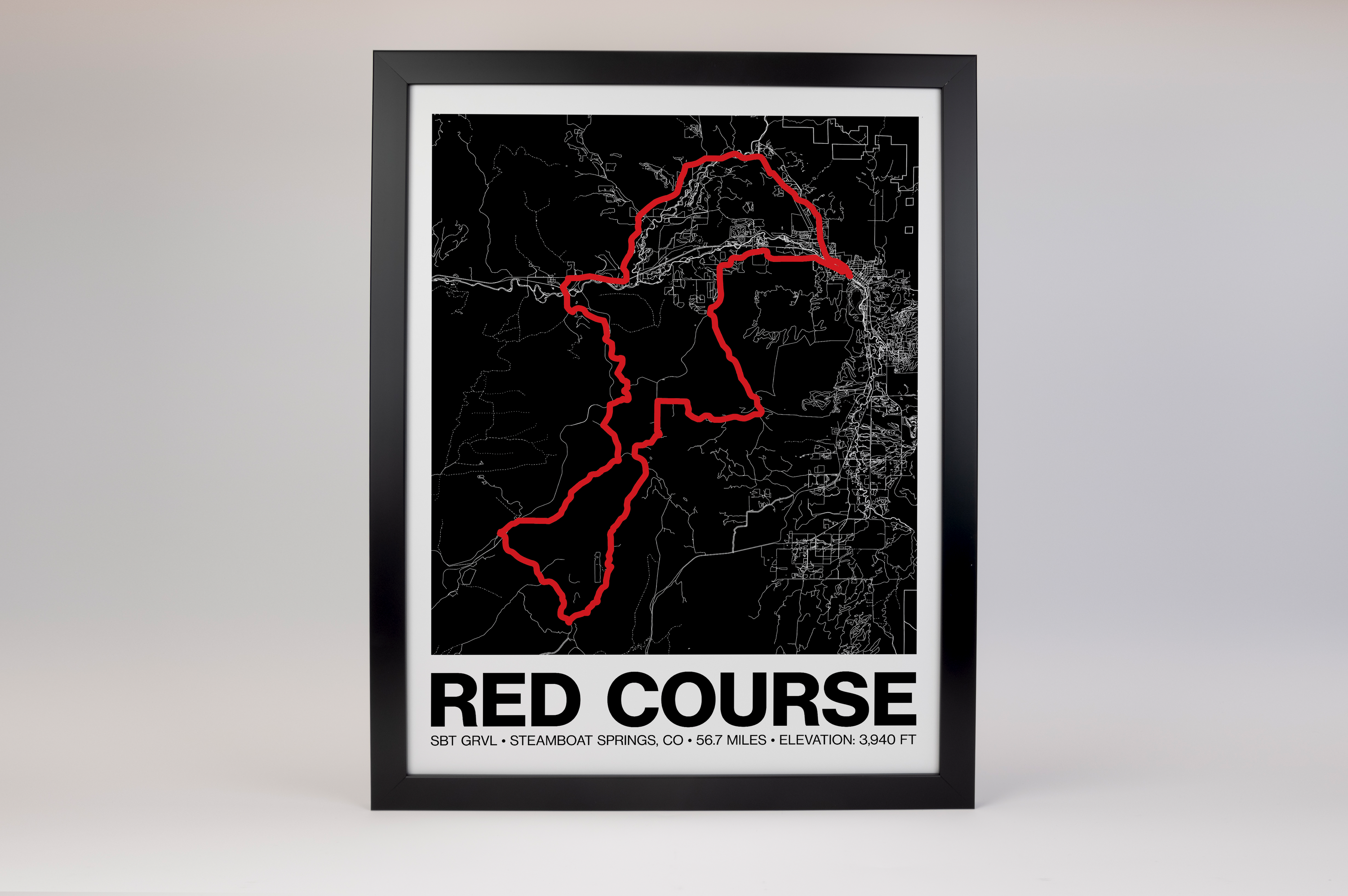 SBT GRVL Red Course Poster - Grid Style