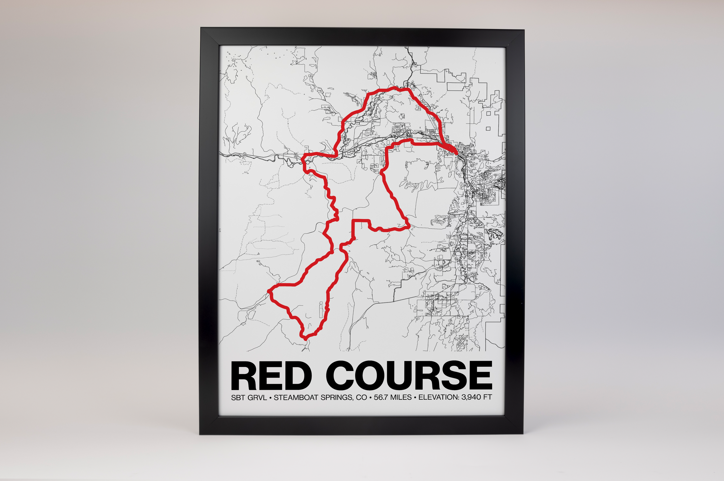 SBT GRVL Red Course Poster - Grid Style