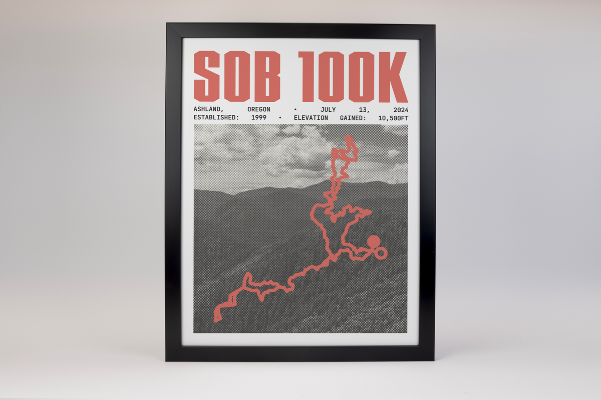 SOB 100 Endurance Run Poster | Custom Marathon Course Display – My Store