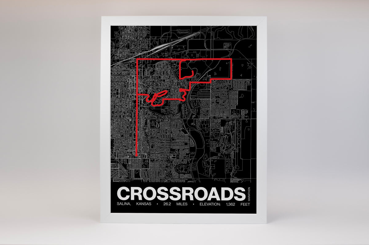 Salina Crossroads Marathon Poster - Grid Style