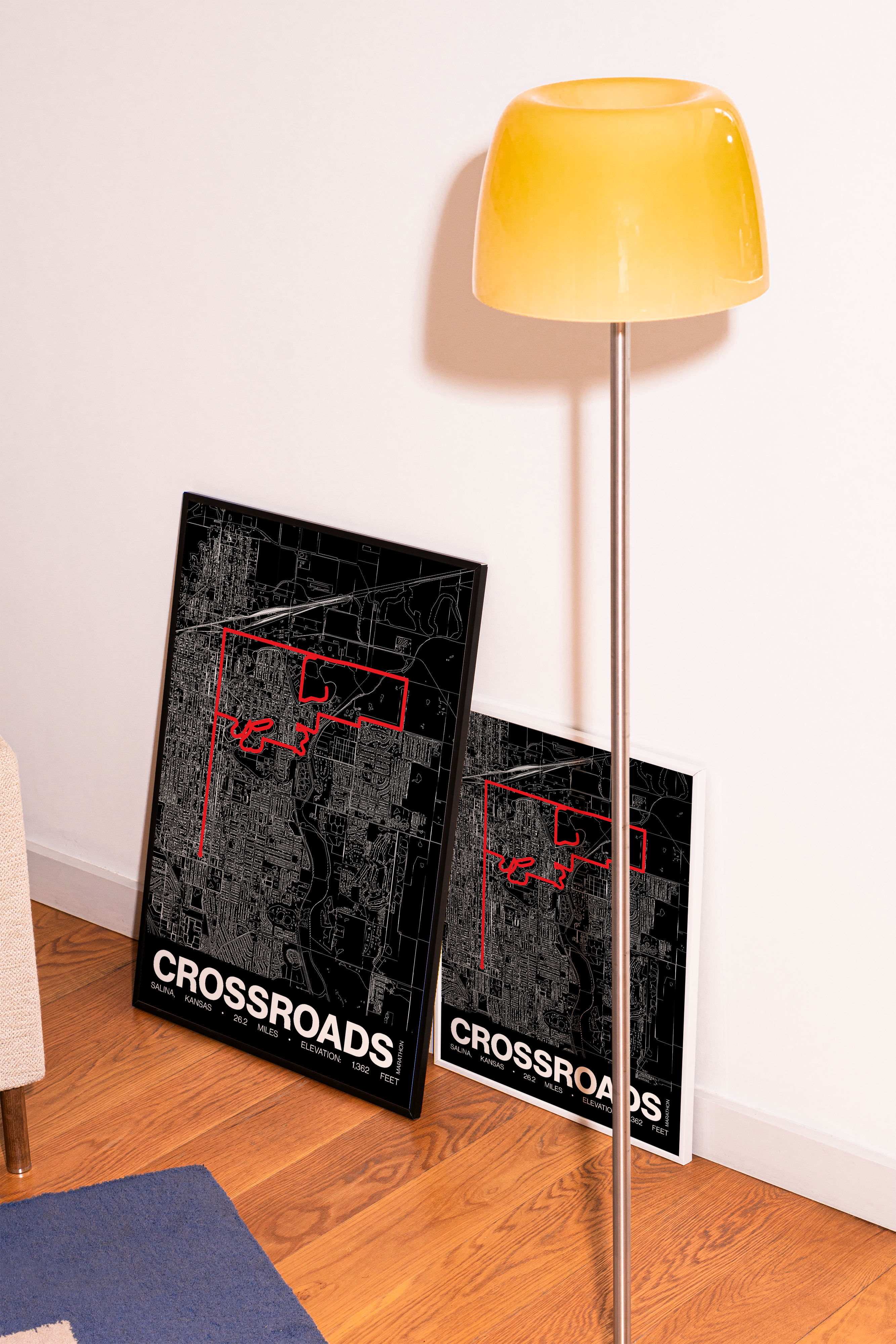 Salina Crossroads Marathon Poster - Grid Style