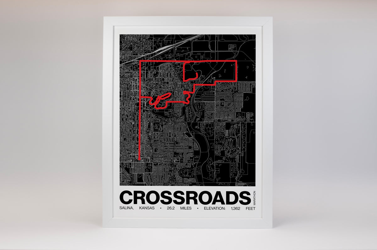 Salina Crossroads Marathon Poster - Grid Style