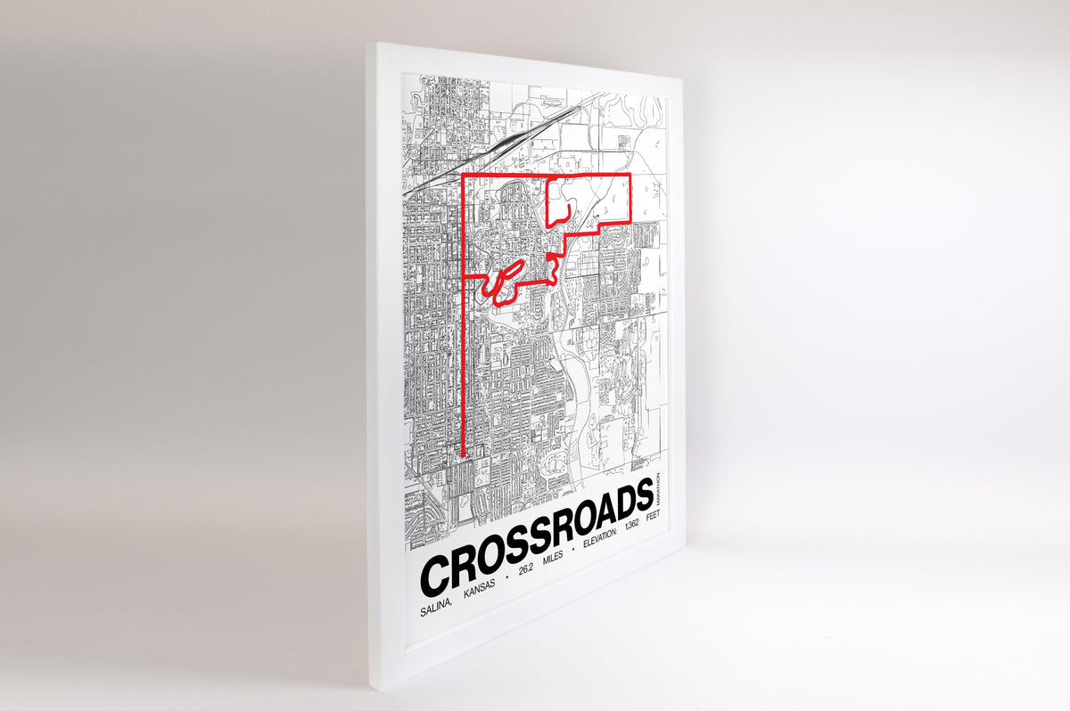 Salina Crossroads Marathon Poster - Grid Style