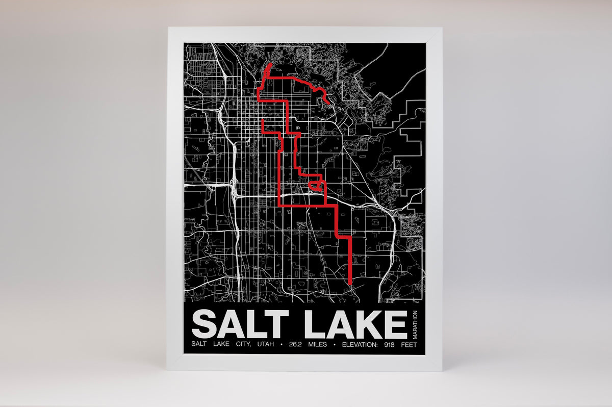 Salt Lake City Marathon Poster - Grid Style
