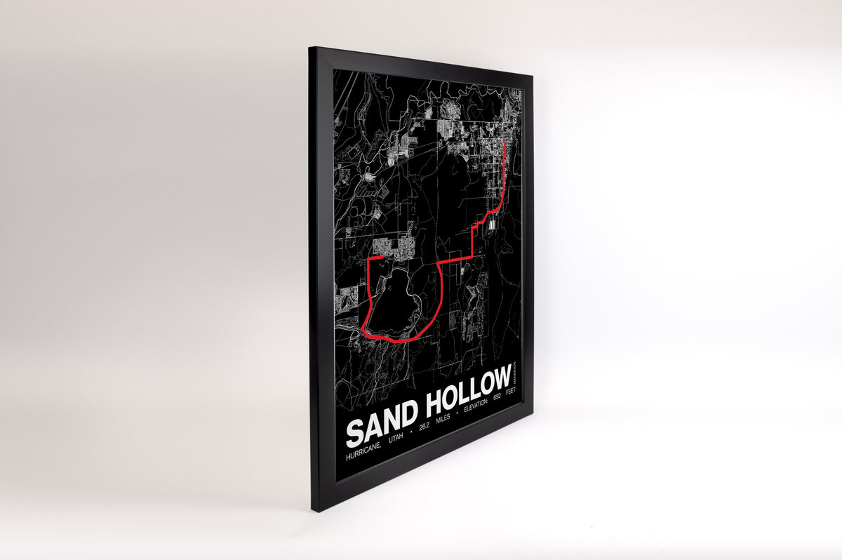 Sand Hollow Marathon Poster - Grid Style