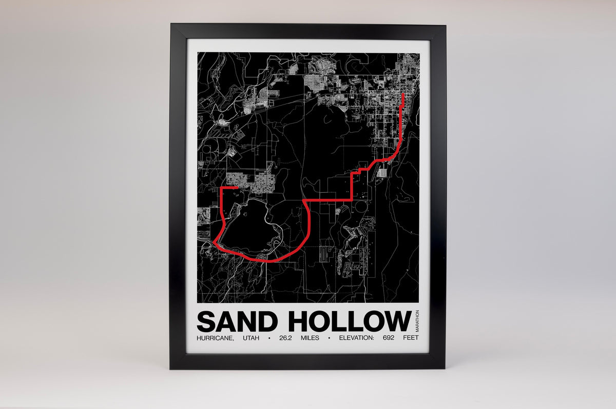 Sand Hollow Marathon Poster - Grid Style