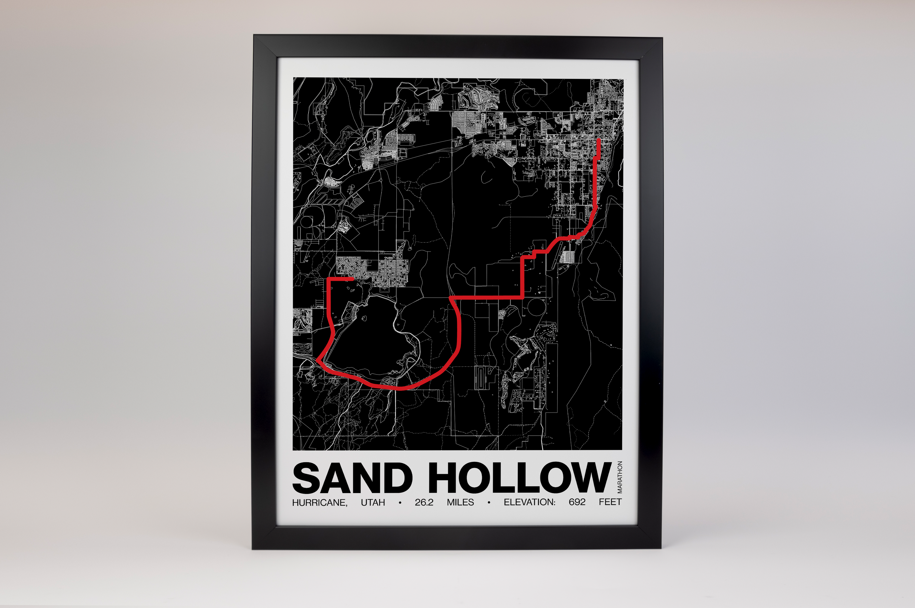 Sand Hollow Marathon Poster - Grid Style
