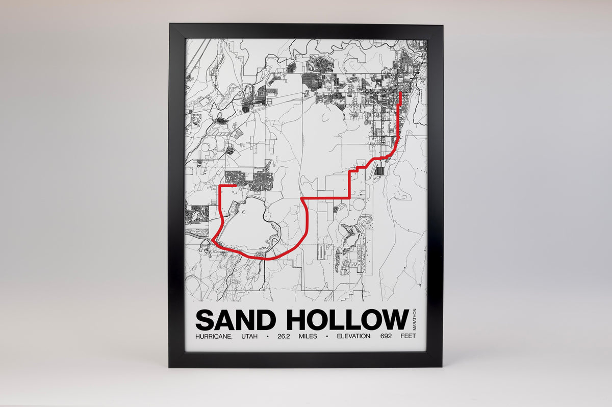 Sand Hollow Marathon Poster - Grid Style