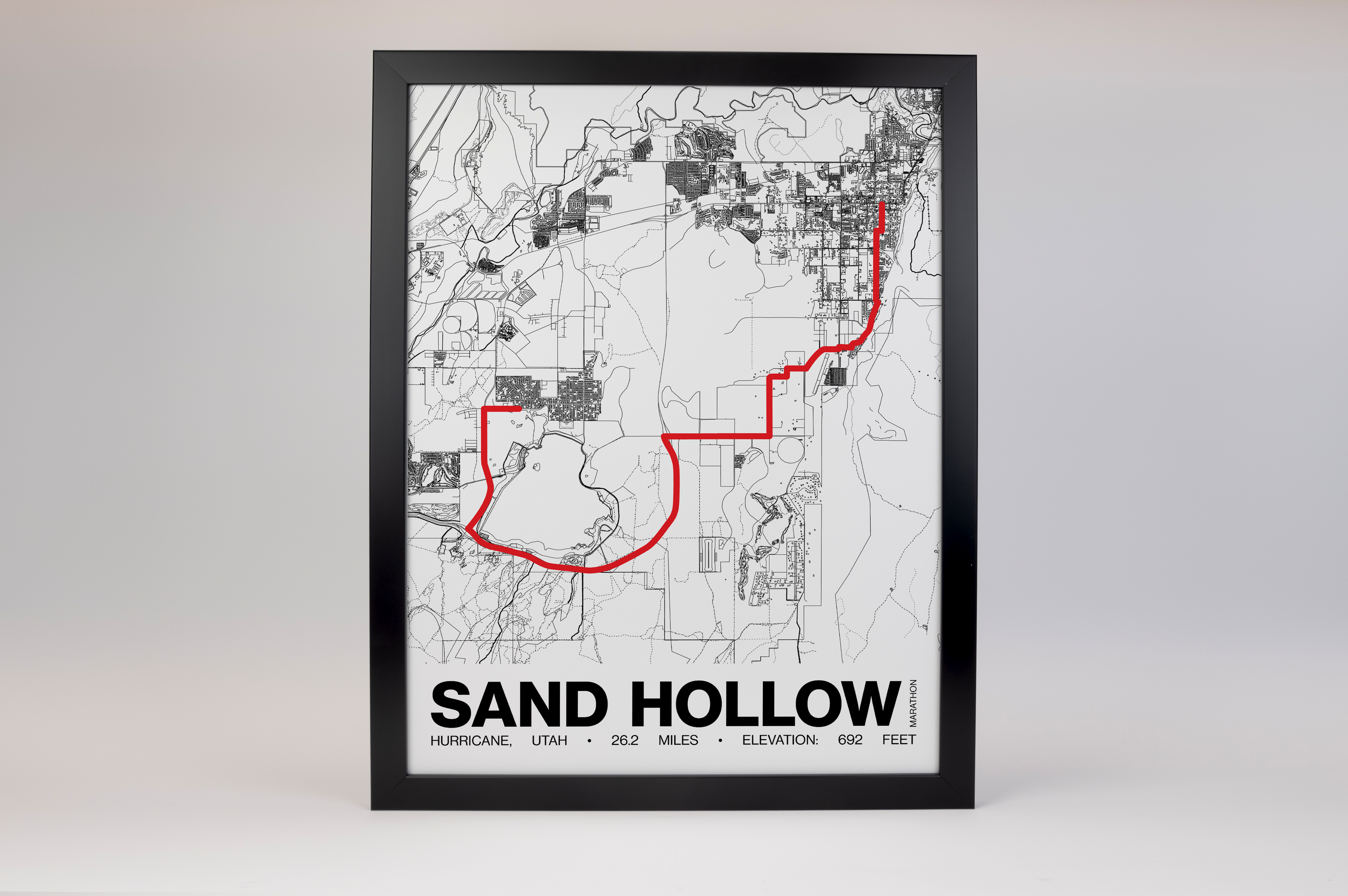 Sand Hollow Marathon Poster - Grid Style