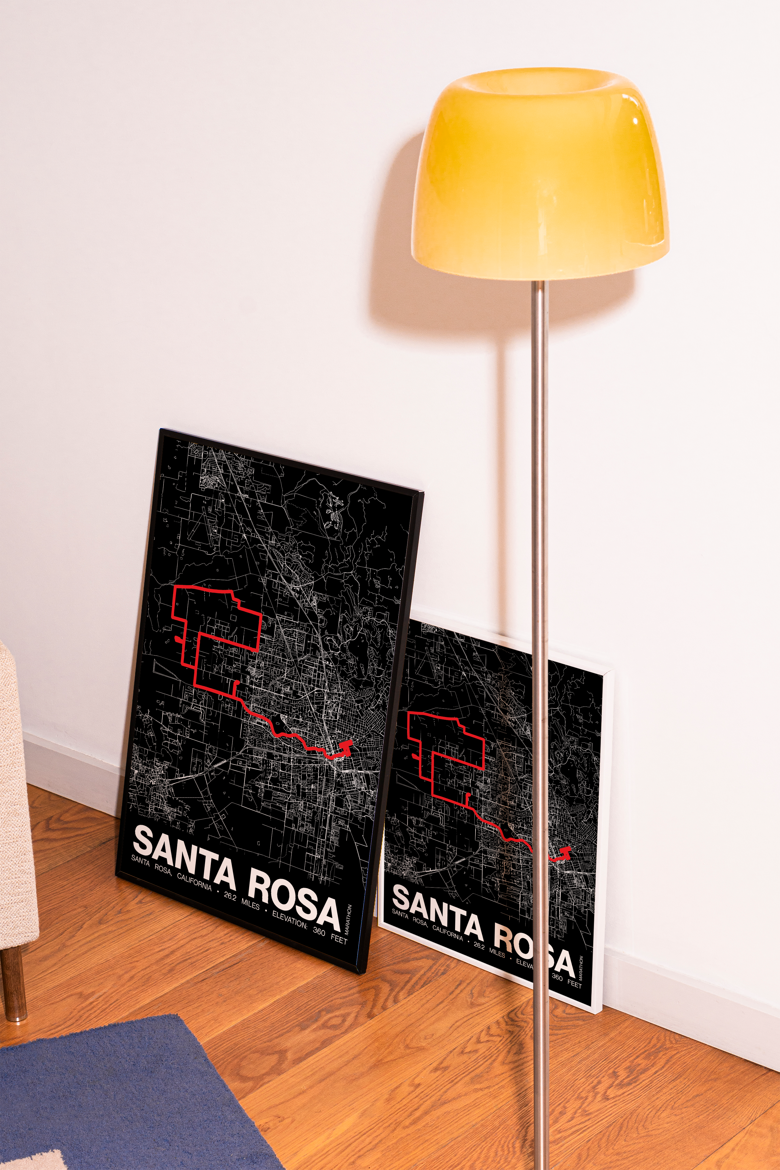 Santa Rosa Marathon Poster - Grid Style