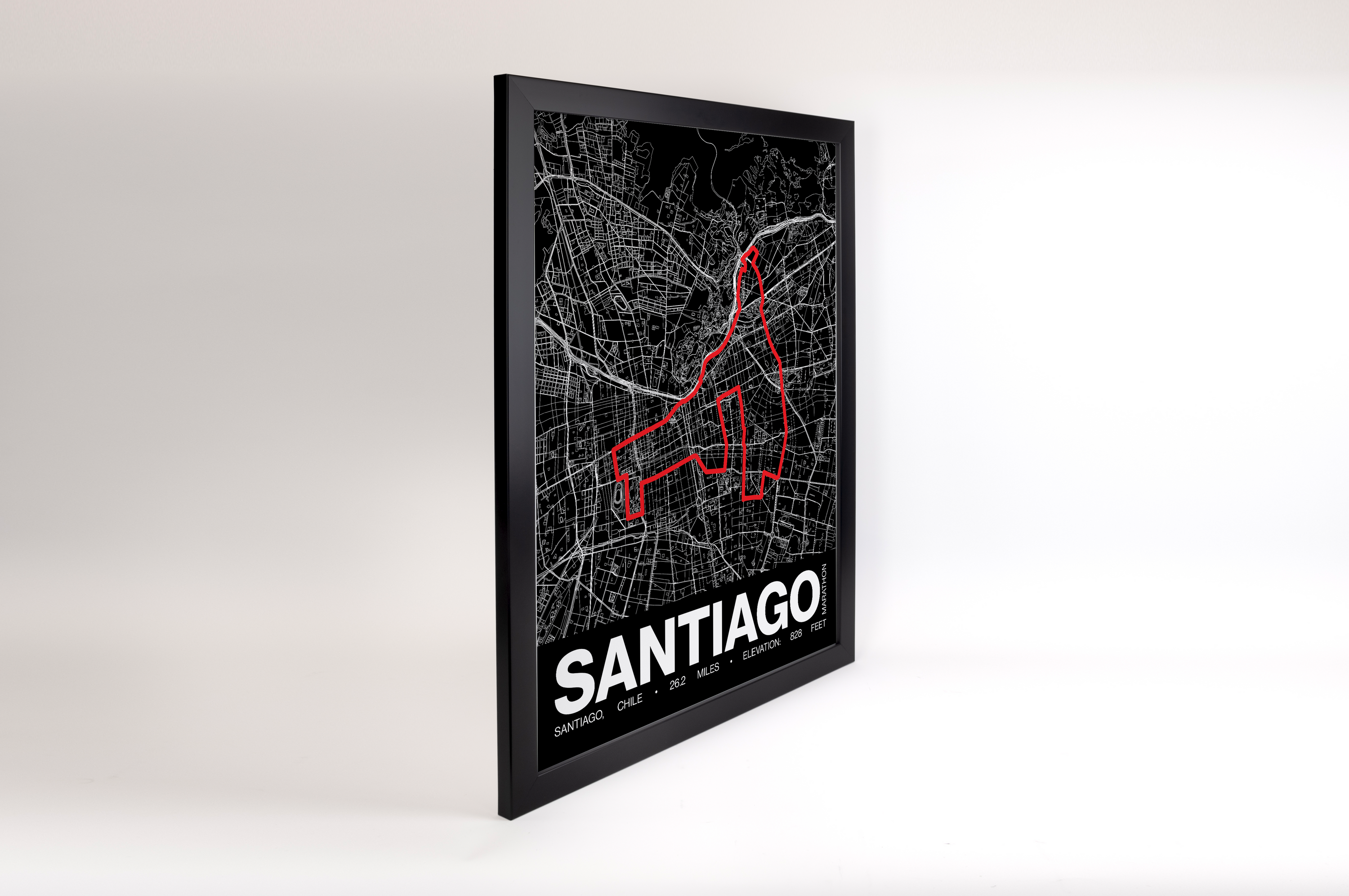Santiago Marathon Poster - Grid Style