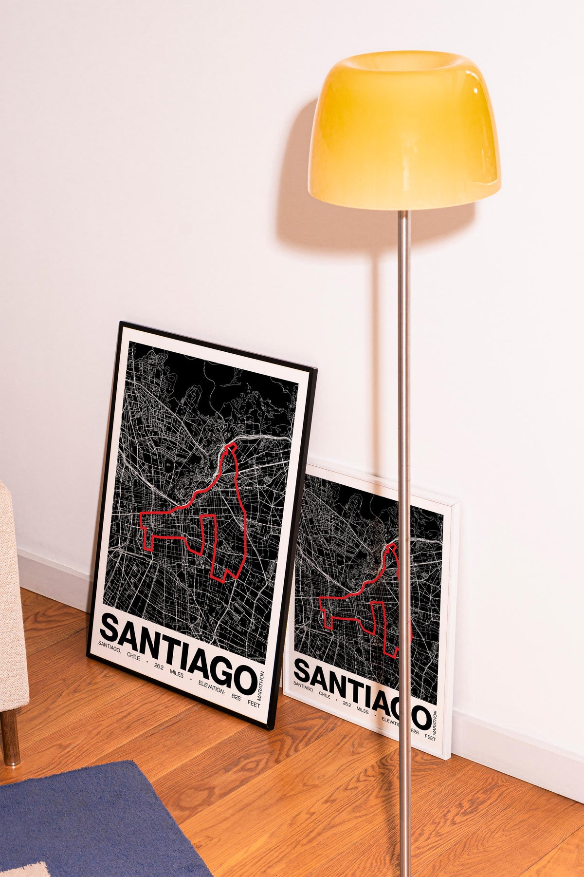 Santiago Marathon Poster - Grid Style