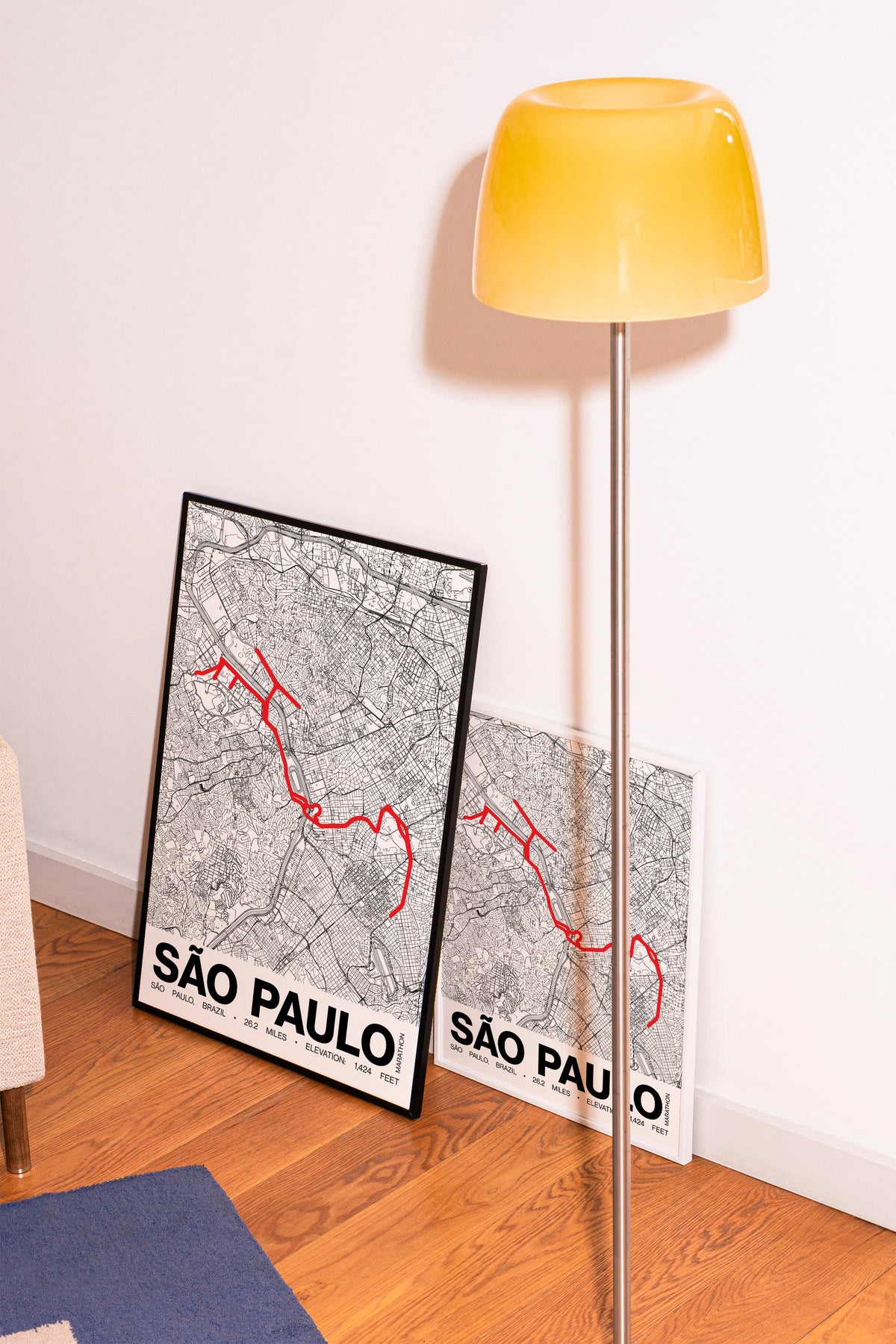 São Paulo Marathon Poster - Grid Style