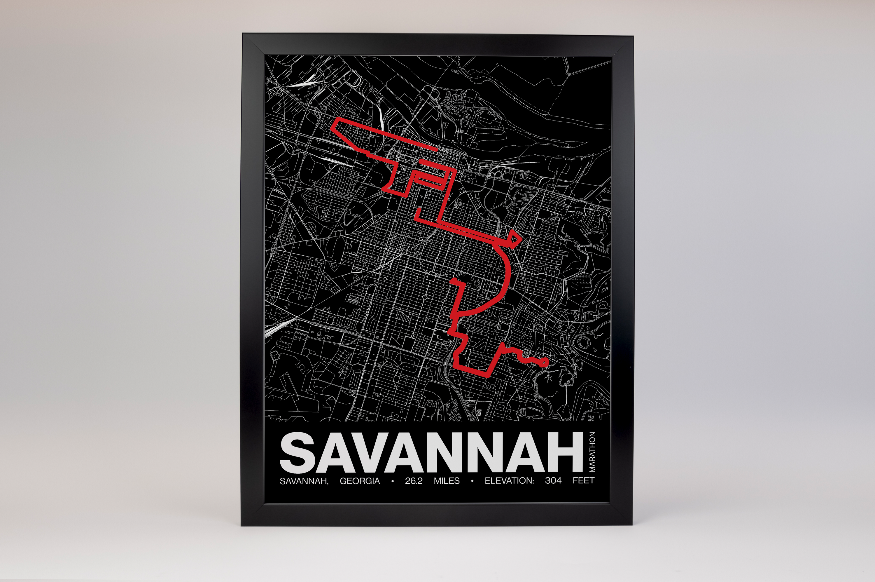 Savannah Rock 'n' Roll  Marathon Poster - Grid Style