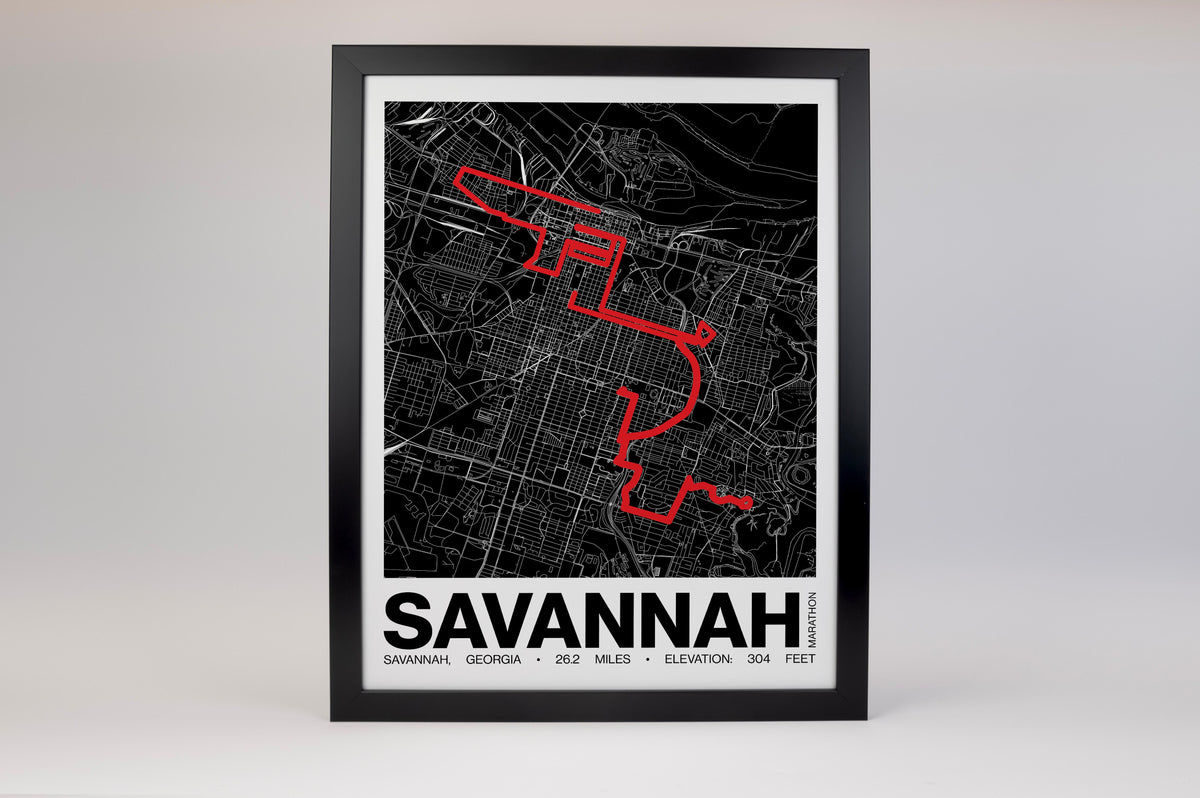 Savannah Rock 'n' Roll  Marathon Poster - Grid Style