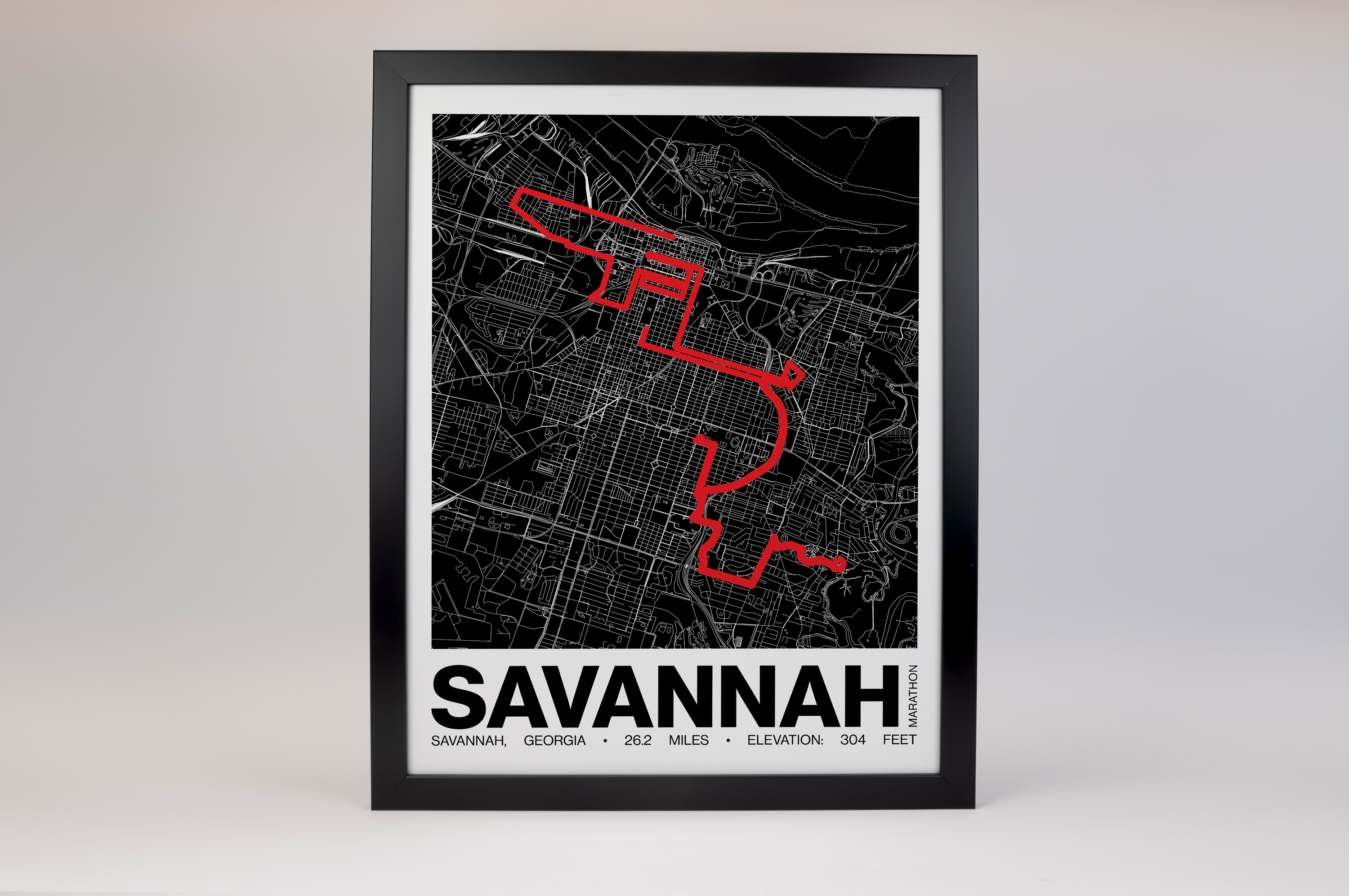 Savannah Rock 'n' Roll  Marathon Poster - Grid Style