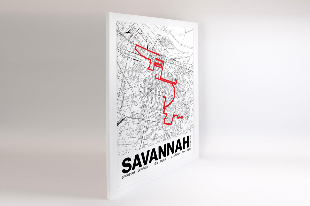 Savannah Rock 'n' Roll  Marathon Poster - Grid Style