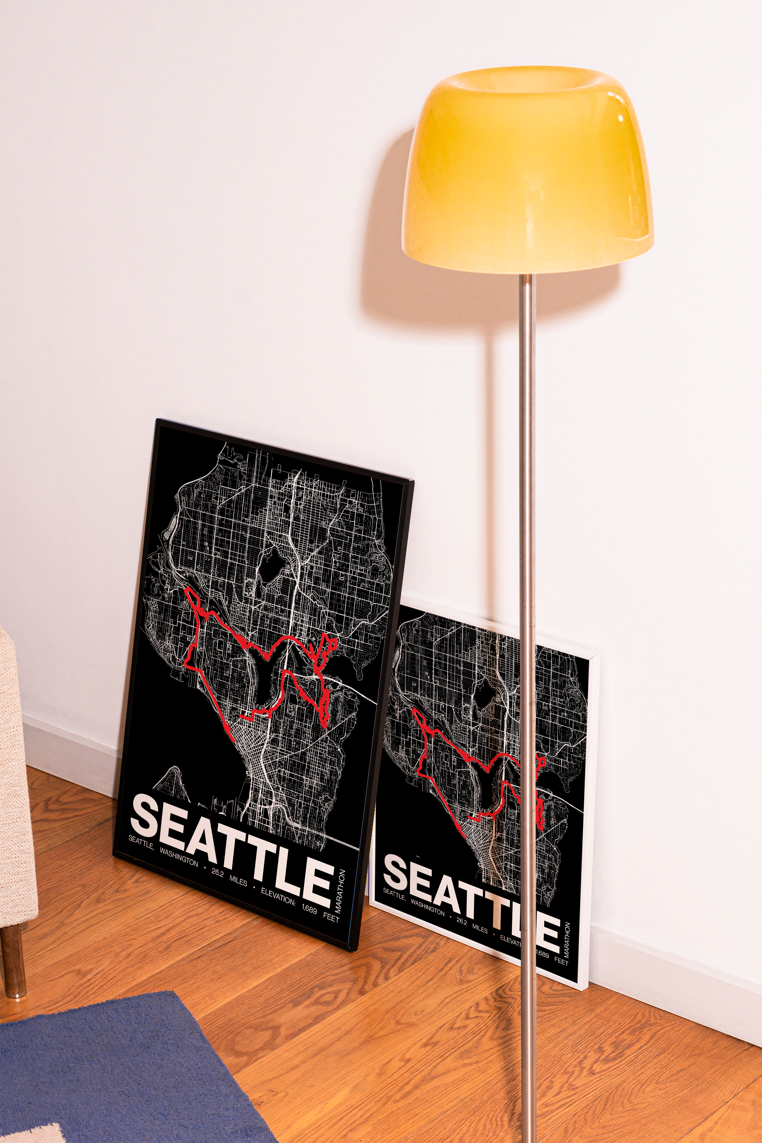Seattle Marathon Poster - Grid Style