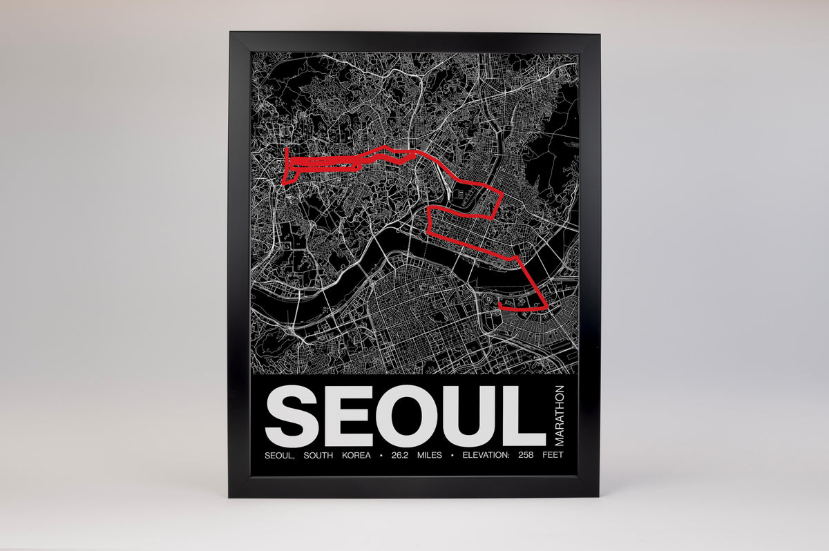 Seoul Marathon Poster - Grid Style