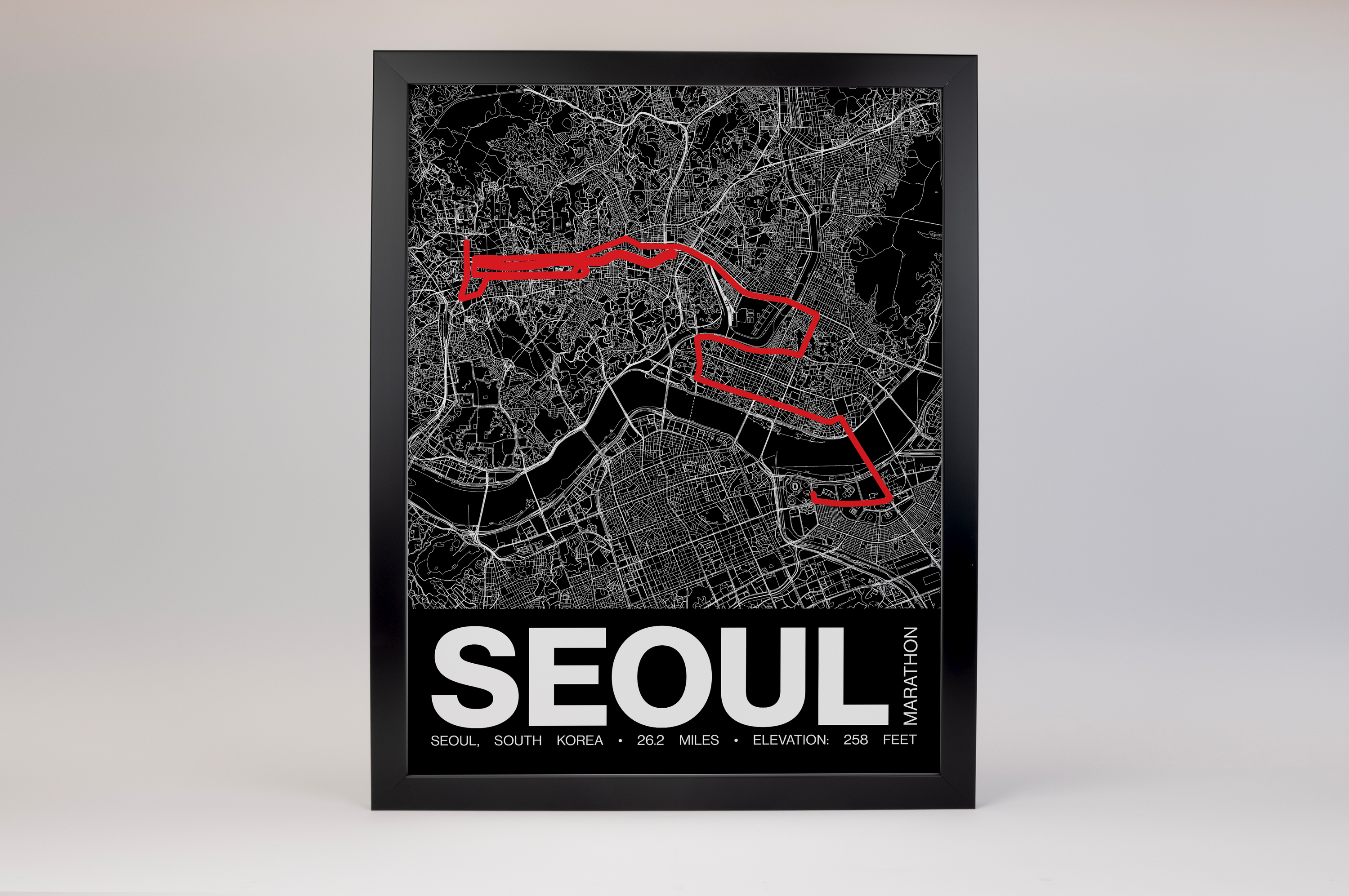 Seoul Marathon Poster - Grid Style