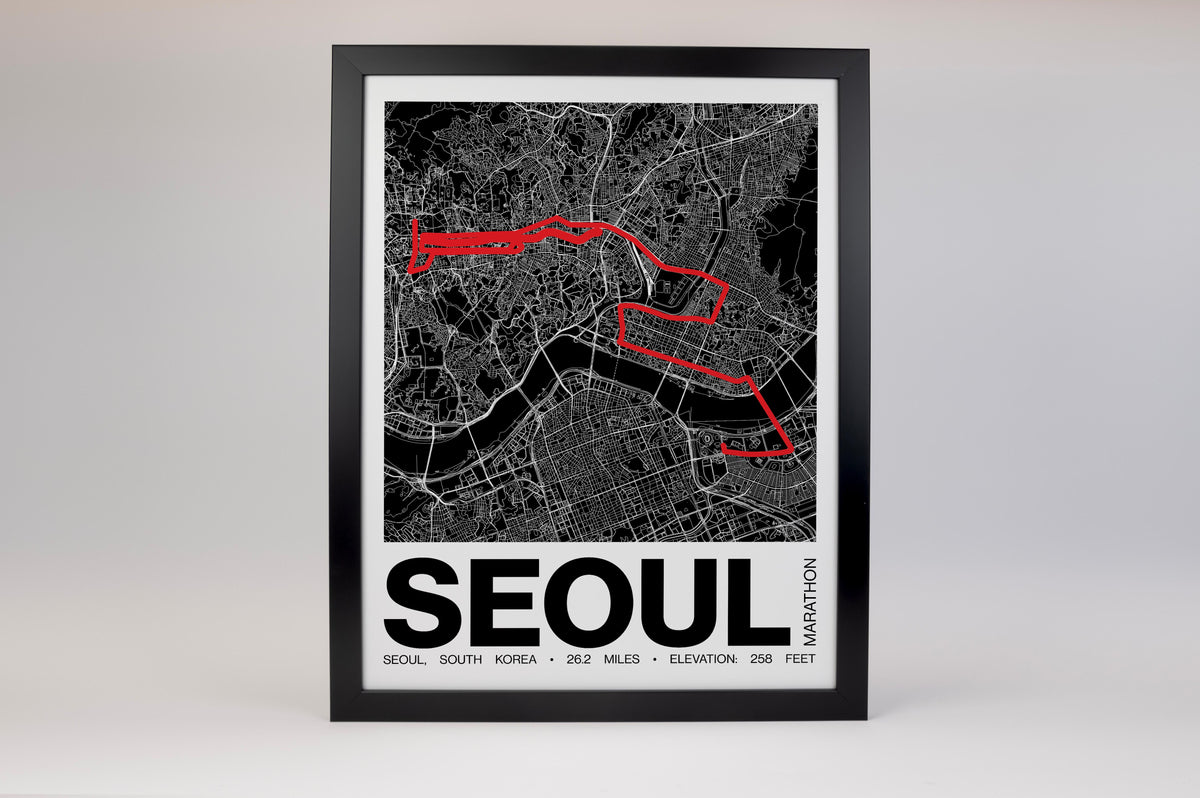 Seoul Marathon Poster - Grid Style