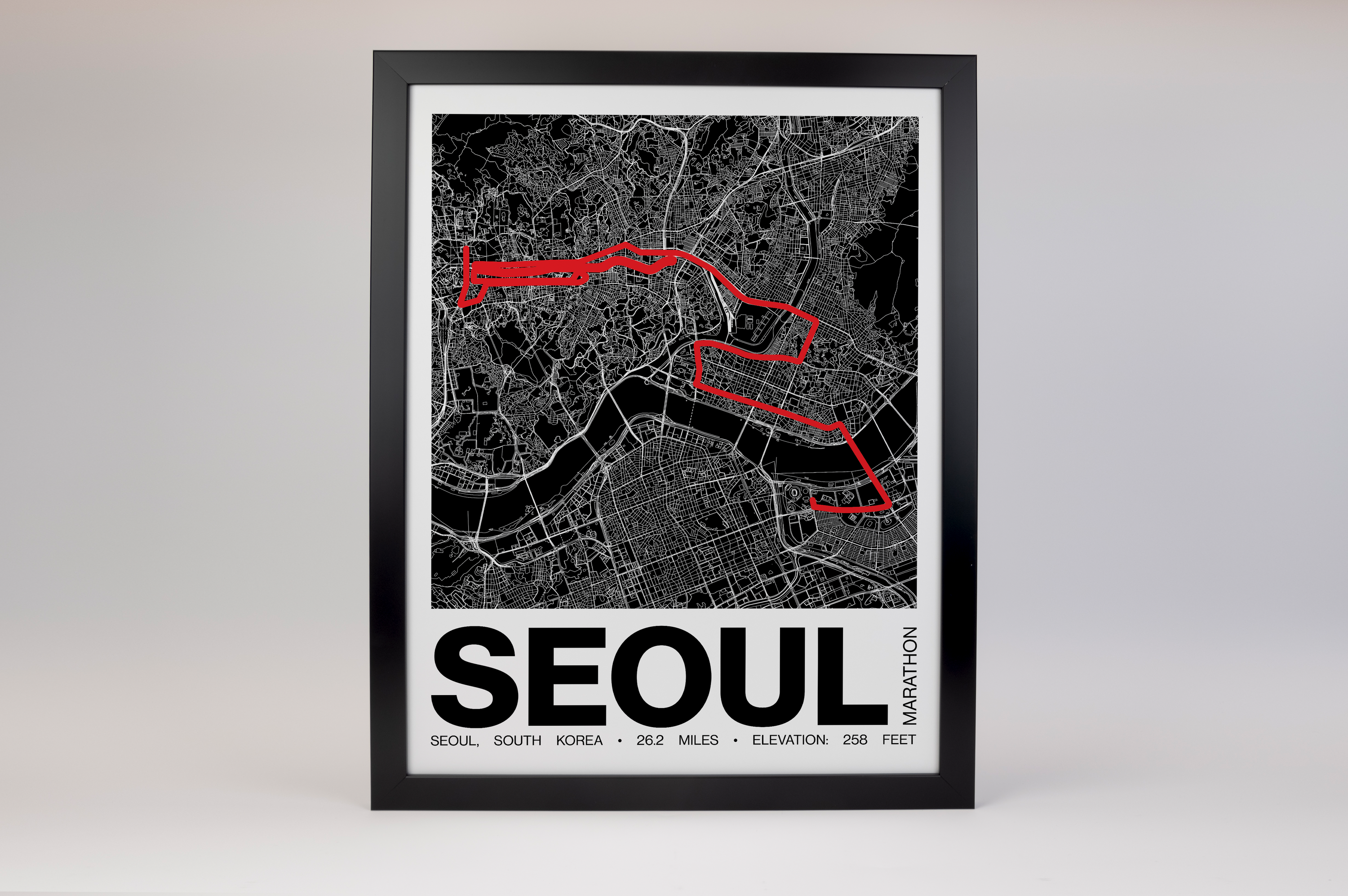 Seoul Marathon Poster - Grid Style