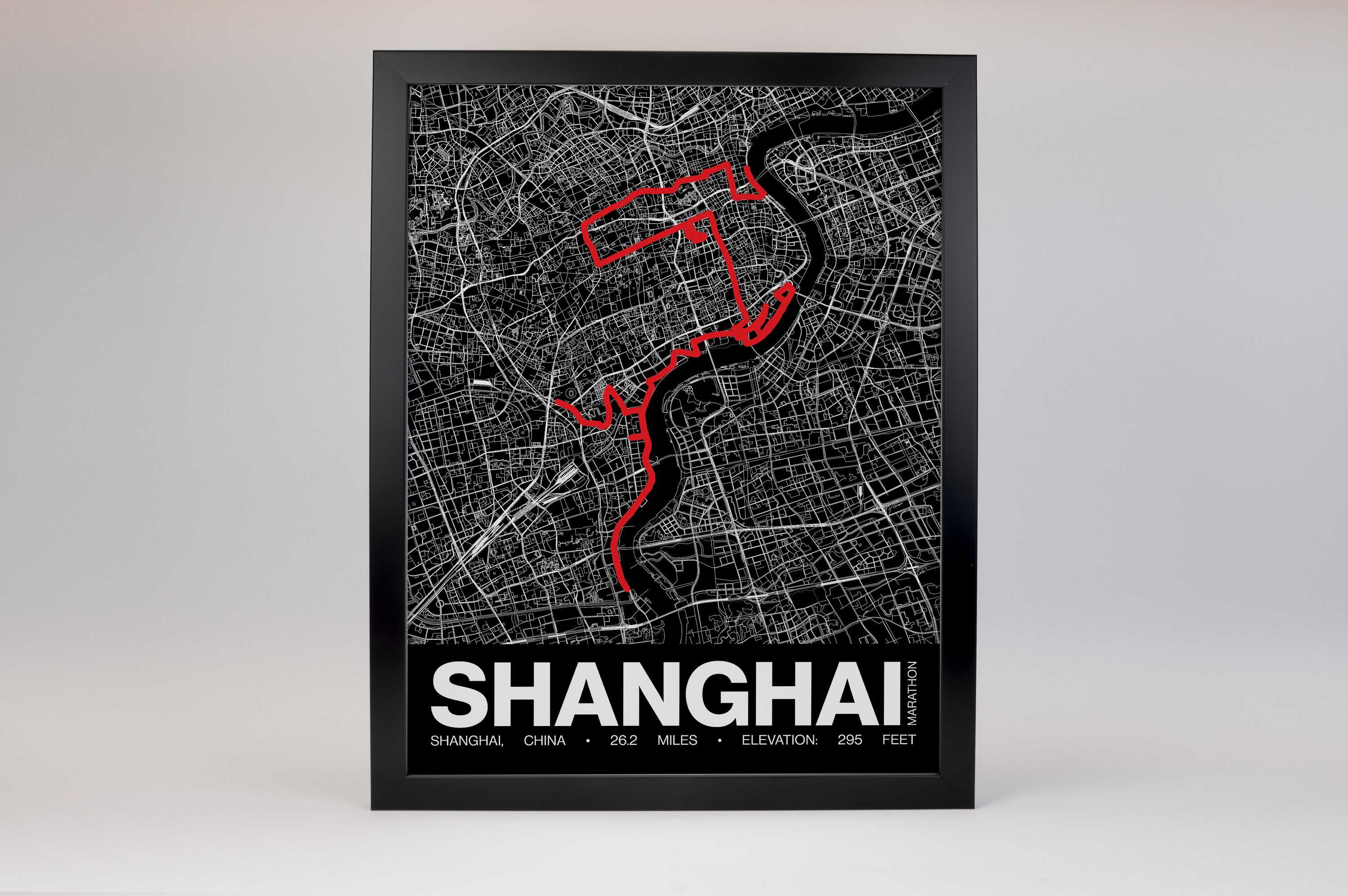 Shanghai Marathon Poster - Grid Style