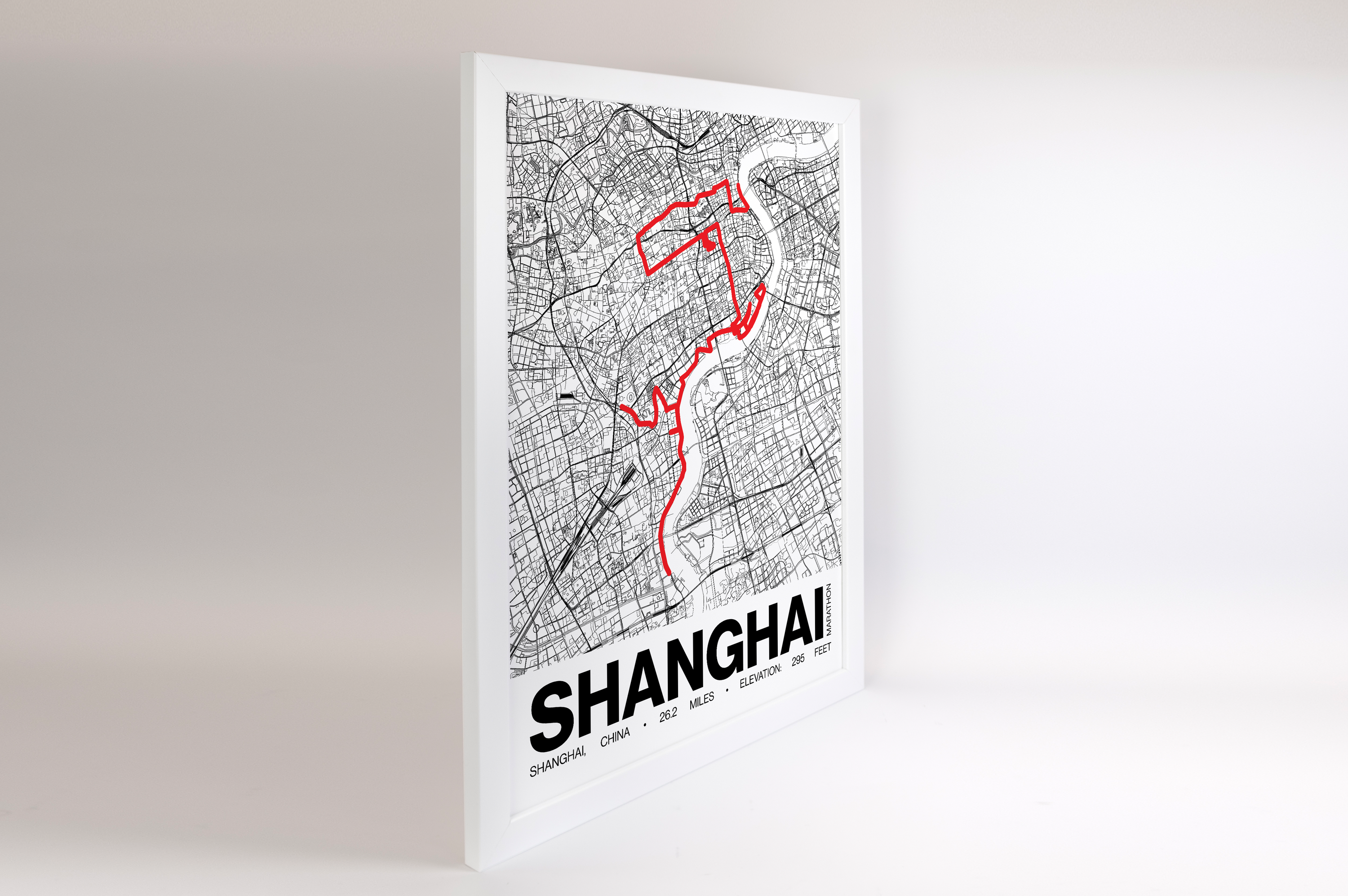 Shanghai Marathon Poster - Grid Style