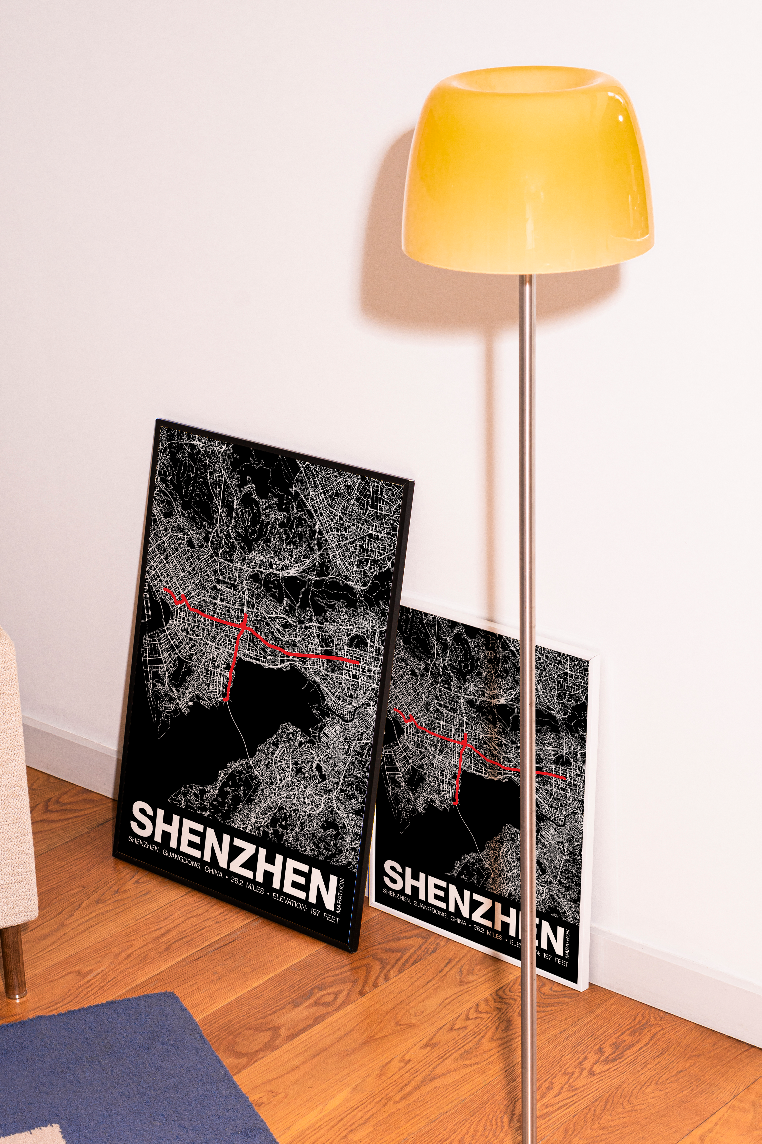 Shenzhen Marathon Poster - Grid Style