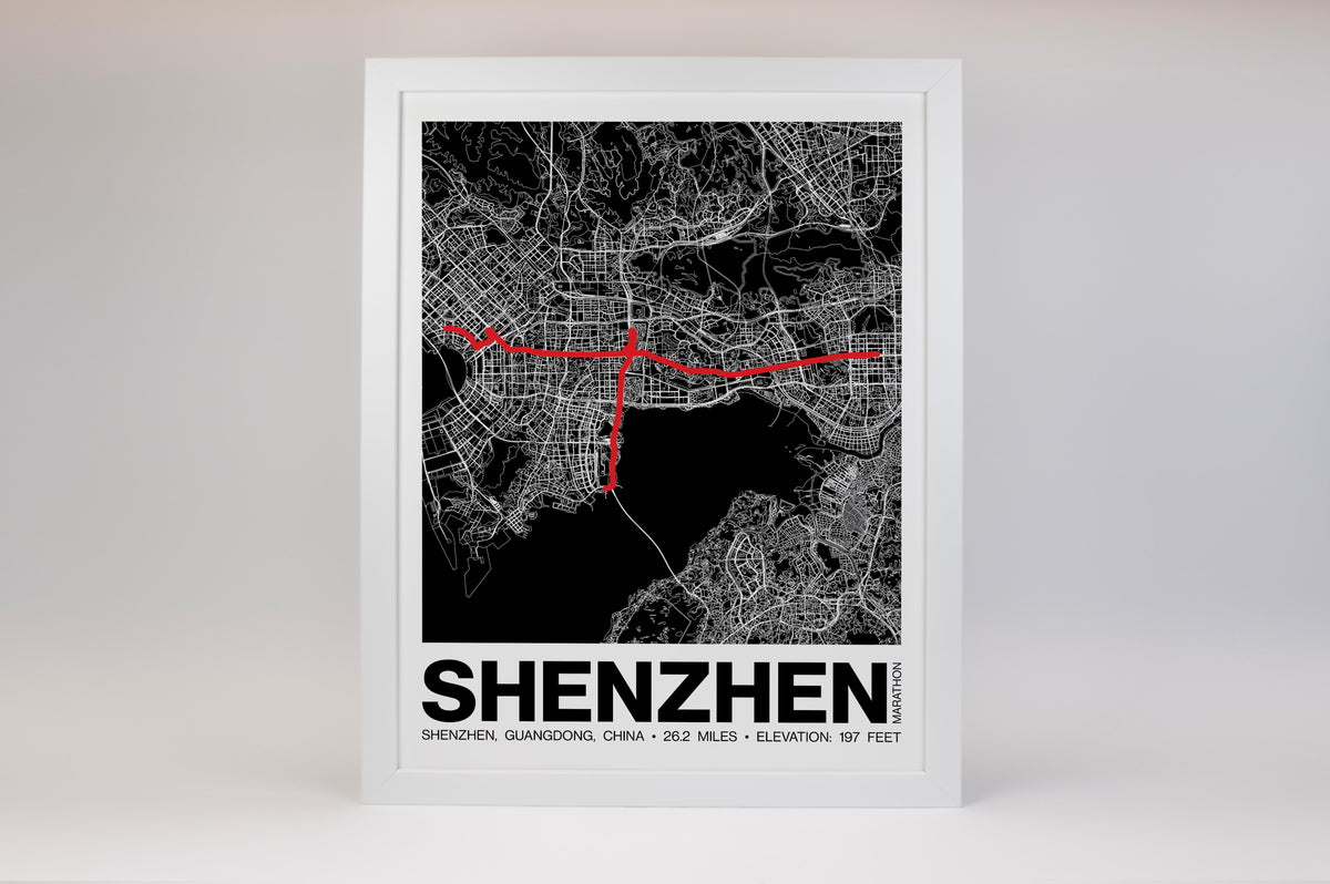Shenzhen Marathon Poster - Grid Style