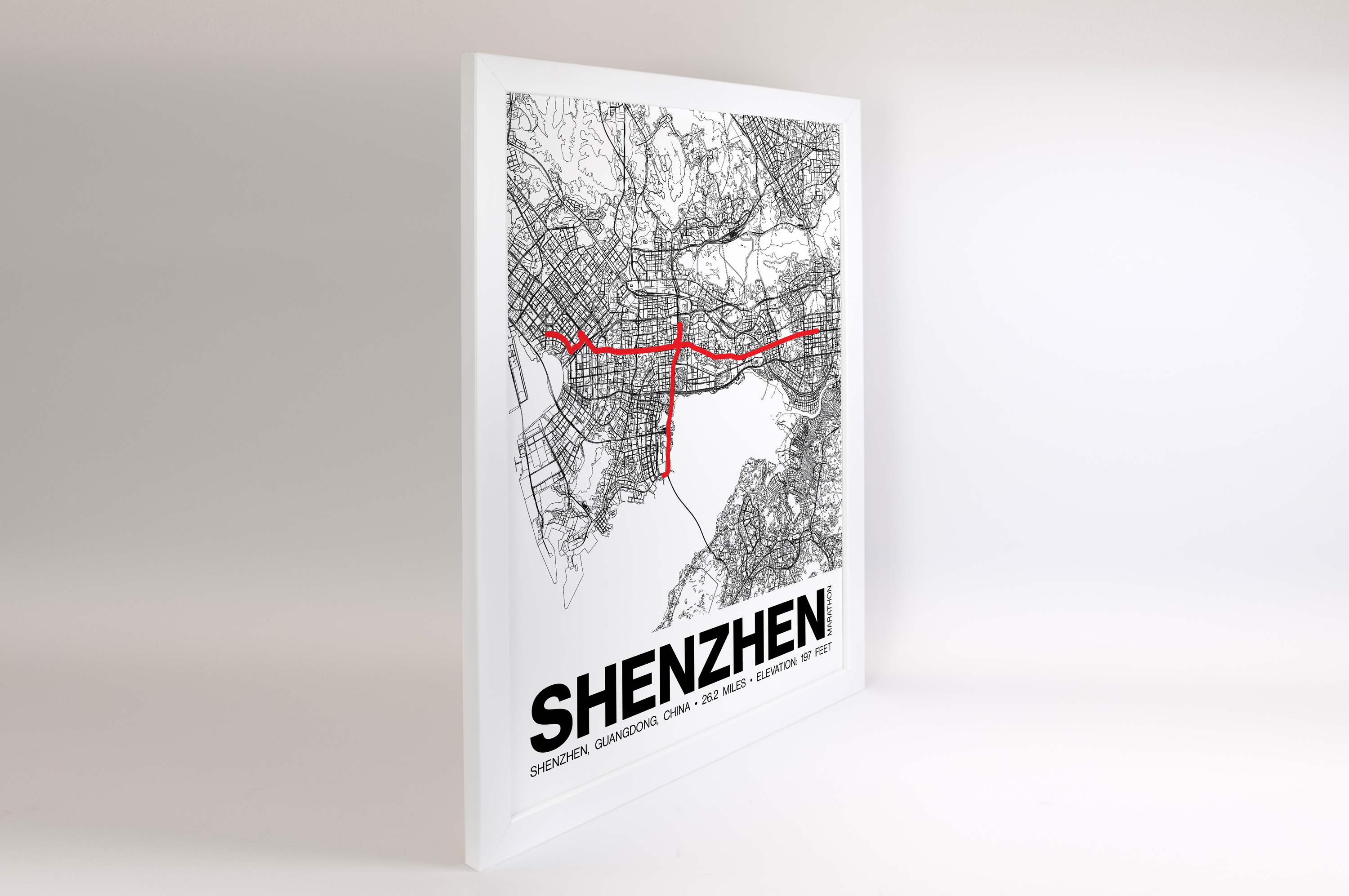 Shenzhen Marathon Poster - Grid Style
