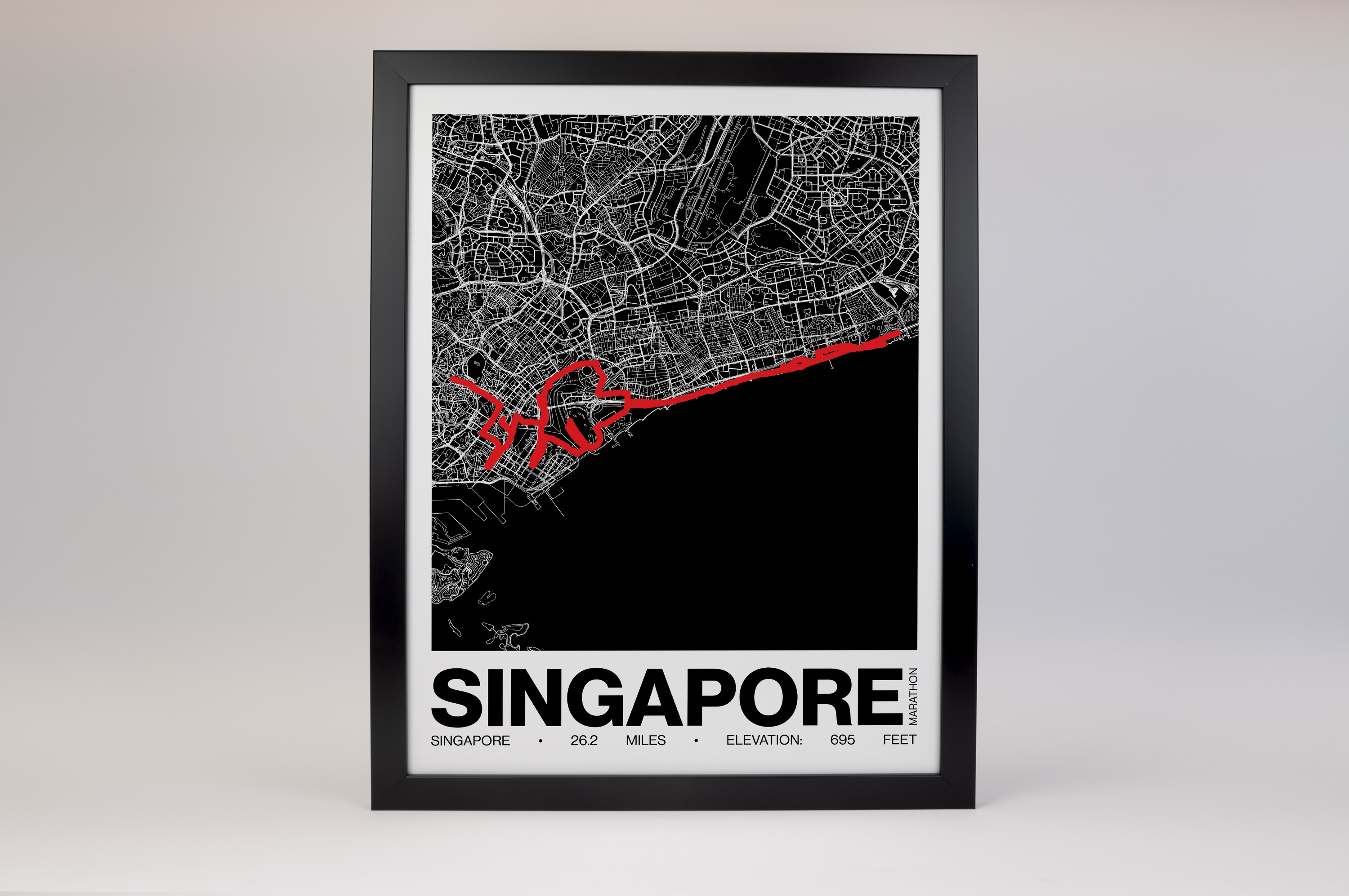 Singapore Marathon Poster - Grid Style