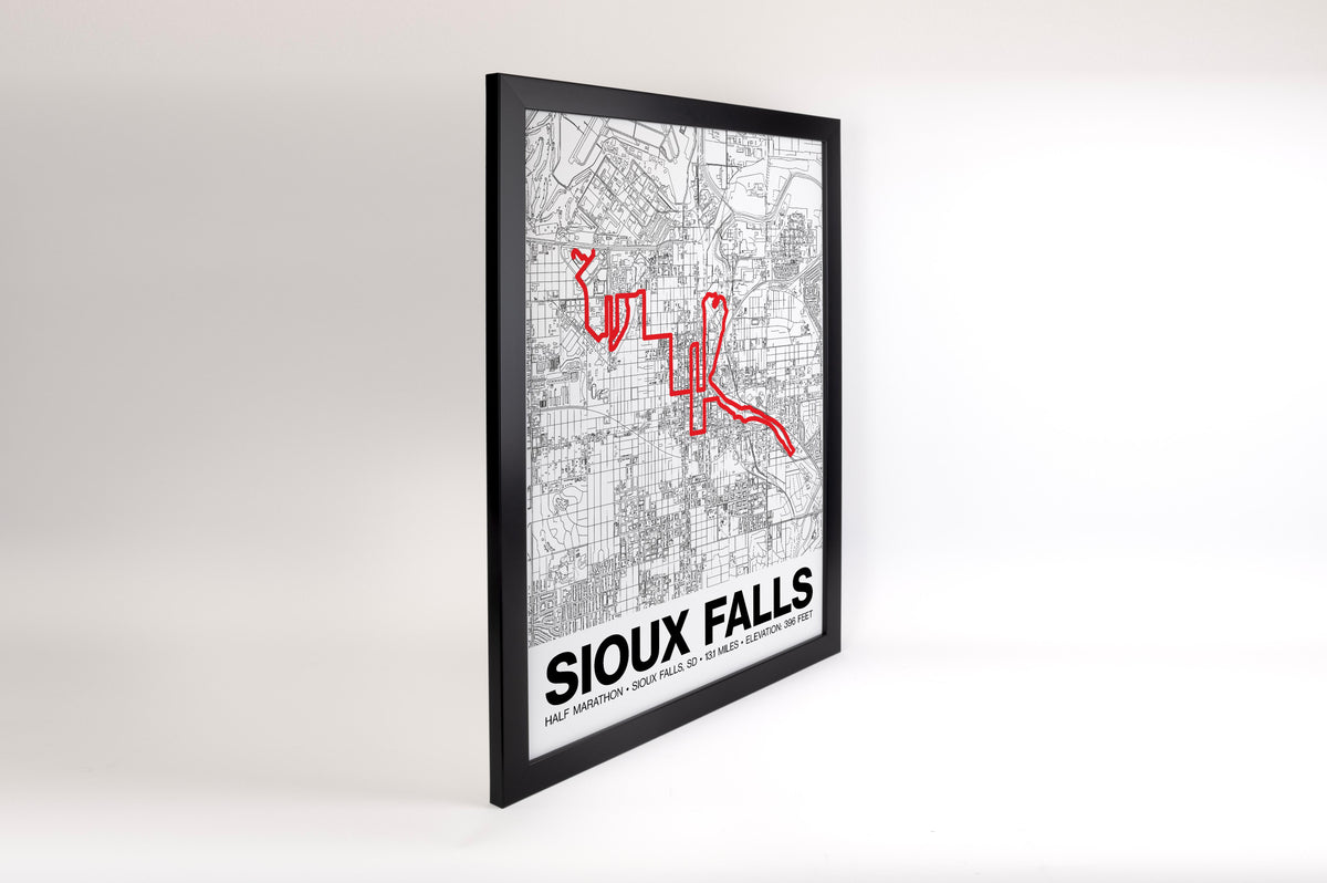 Sioux Falls Half Marathon Poster - Grid Style