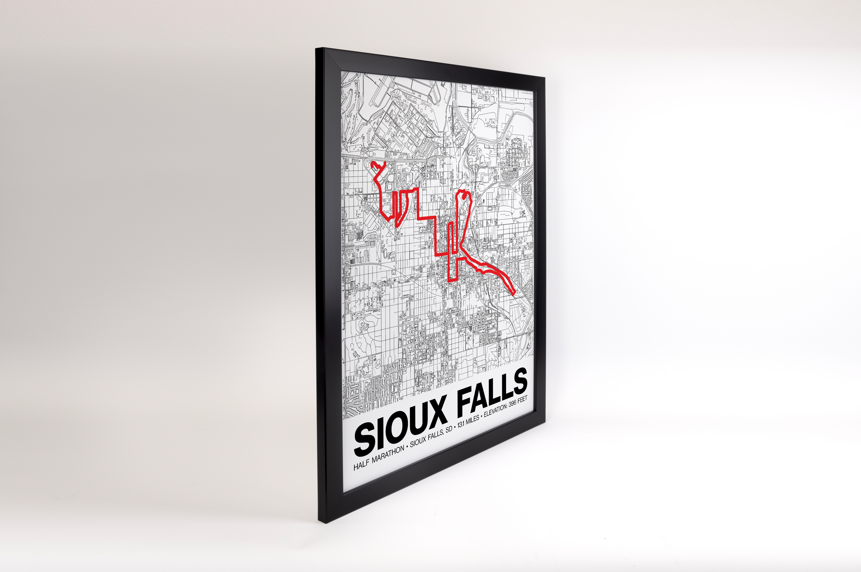 Sioux Falls Half Marathon Poster - Grid Style