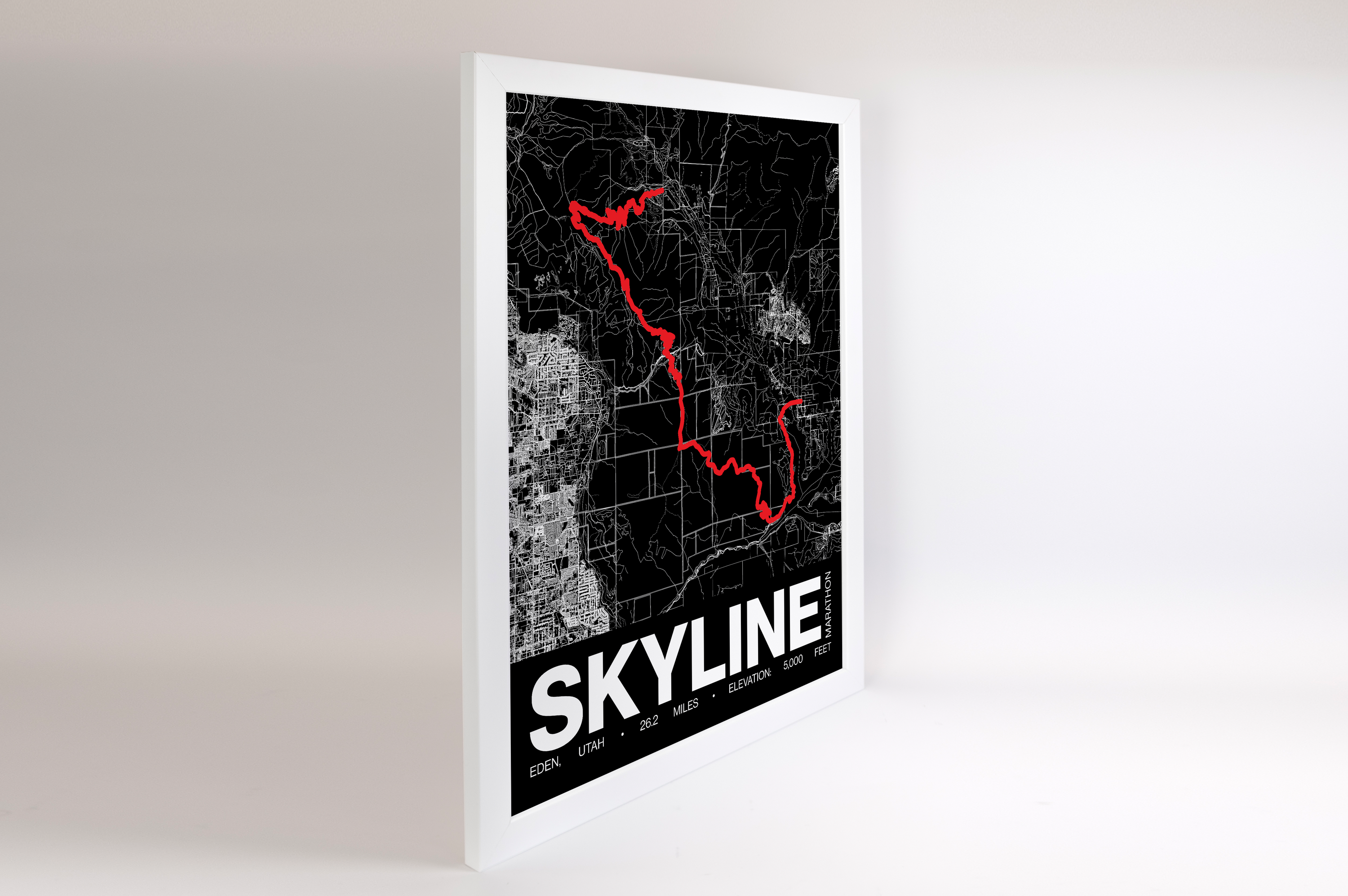 Skyline Marathon Poster - Grid Style