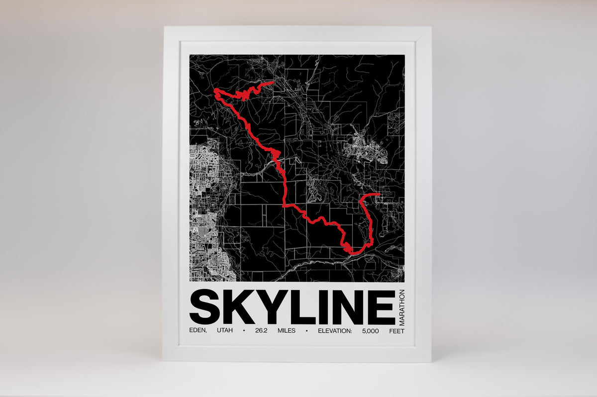 Skyline Marathon Poster - Grid Style