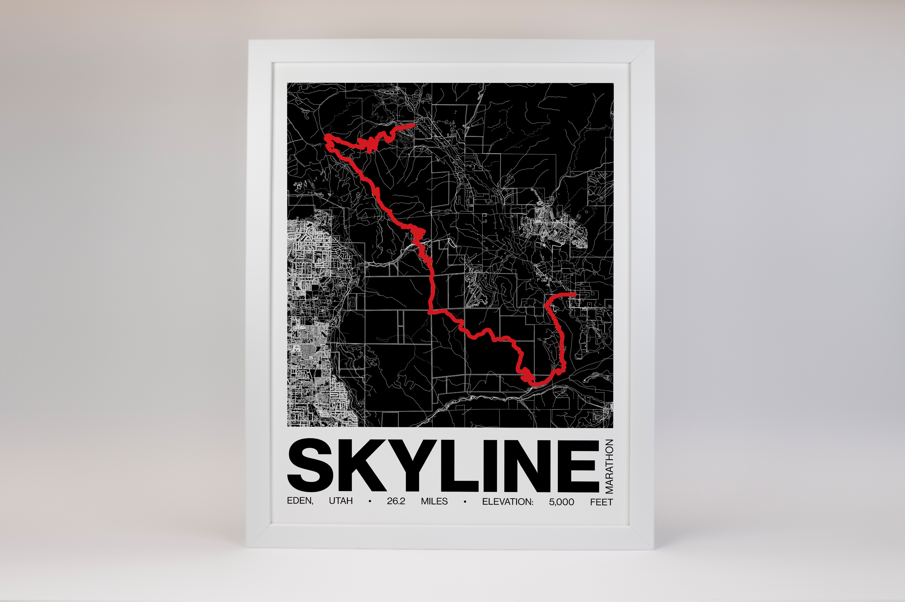 Skyline Marathon Poster - Grid Style