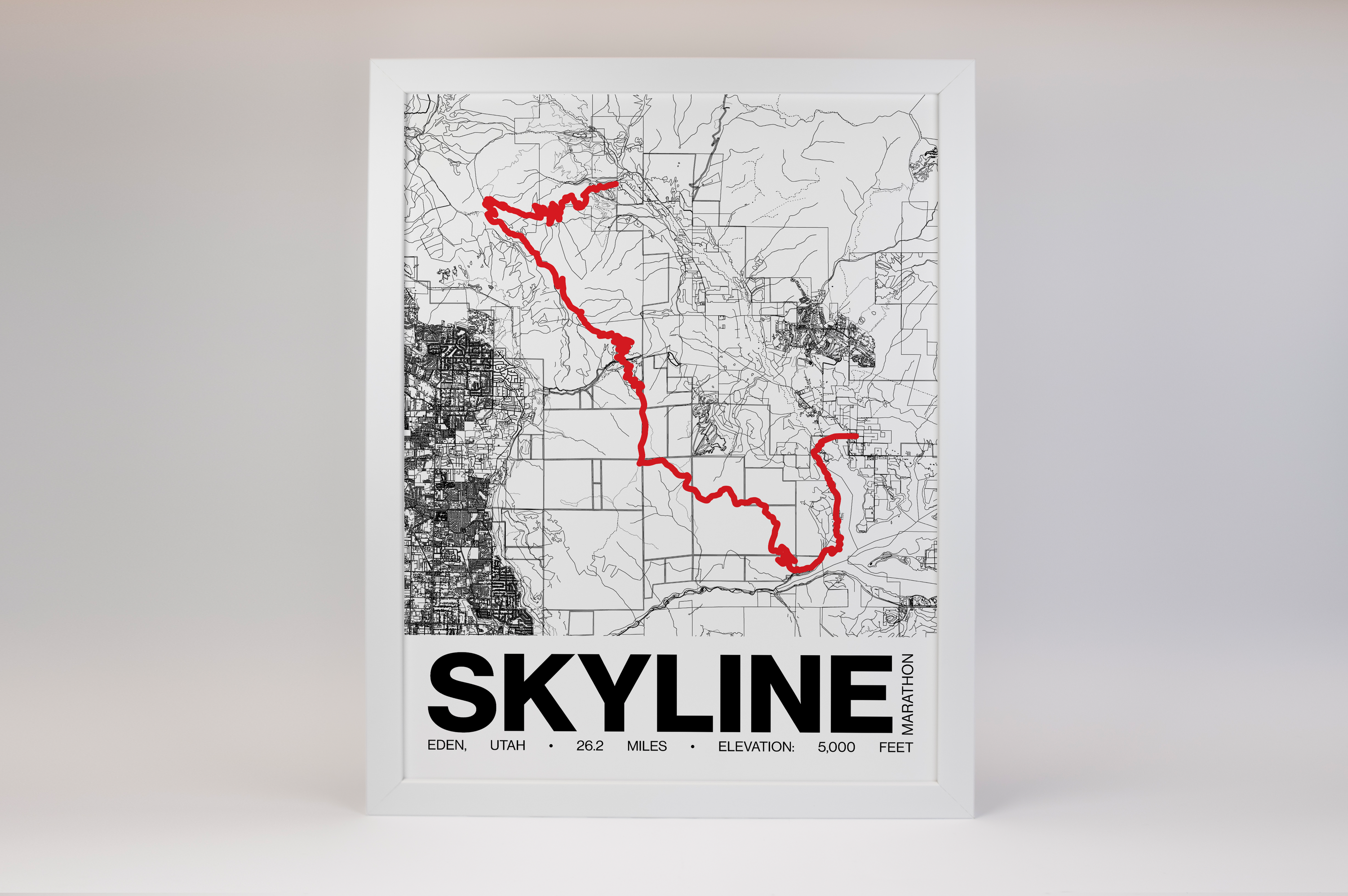 Skyline Marathon Poster - Grid Style