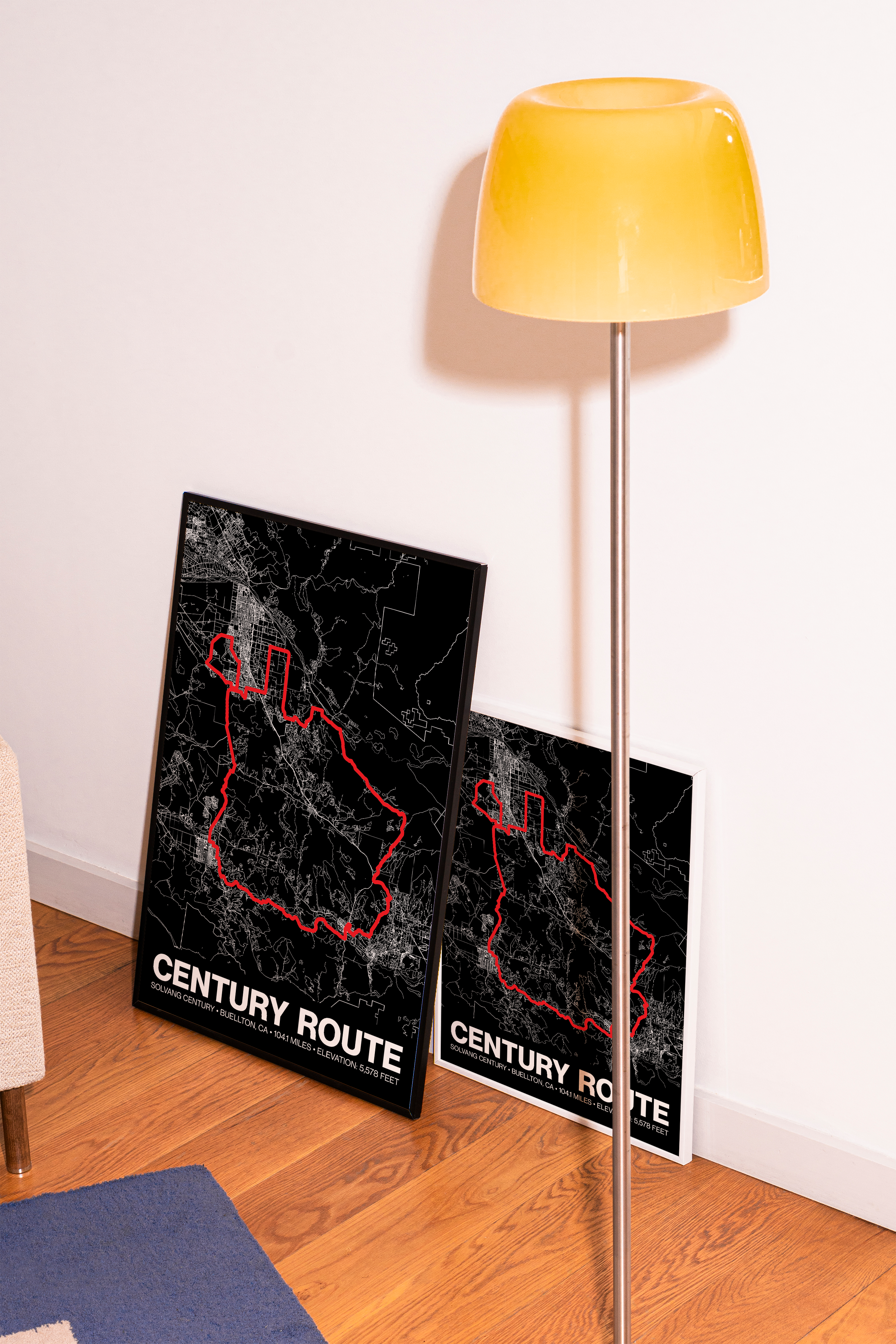 Solvang Century Route Poster - Grid Style