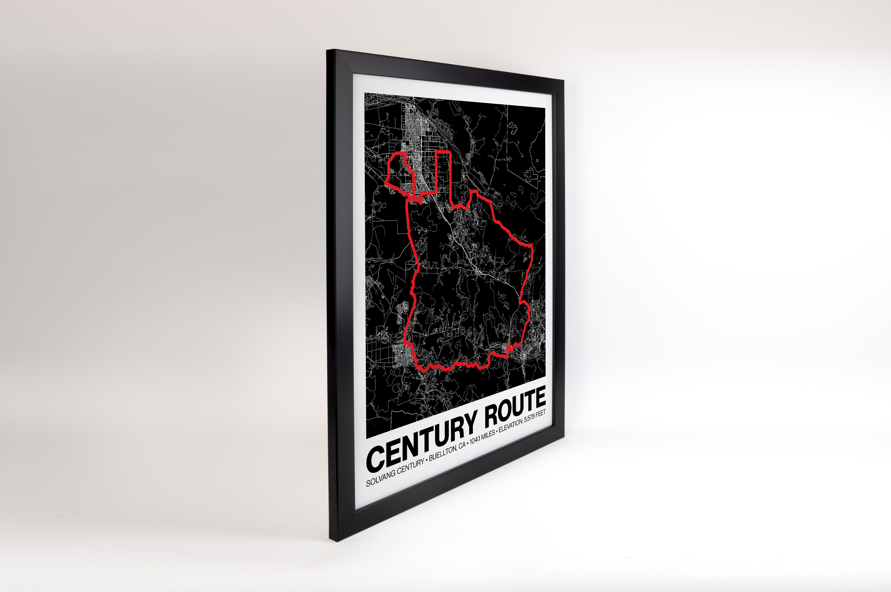 Solvang Century Route Poster - Grid Style