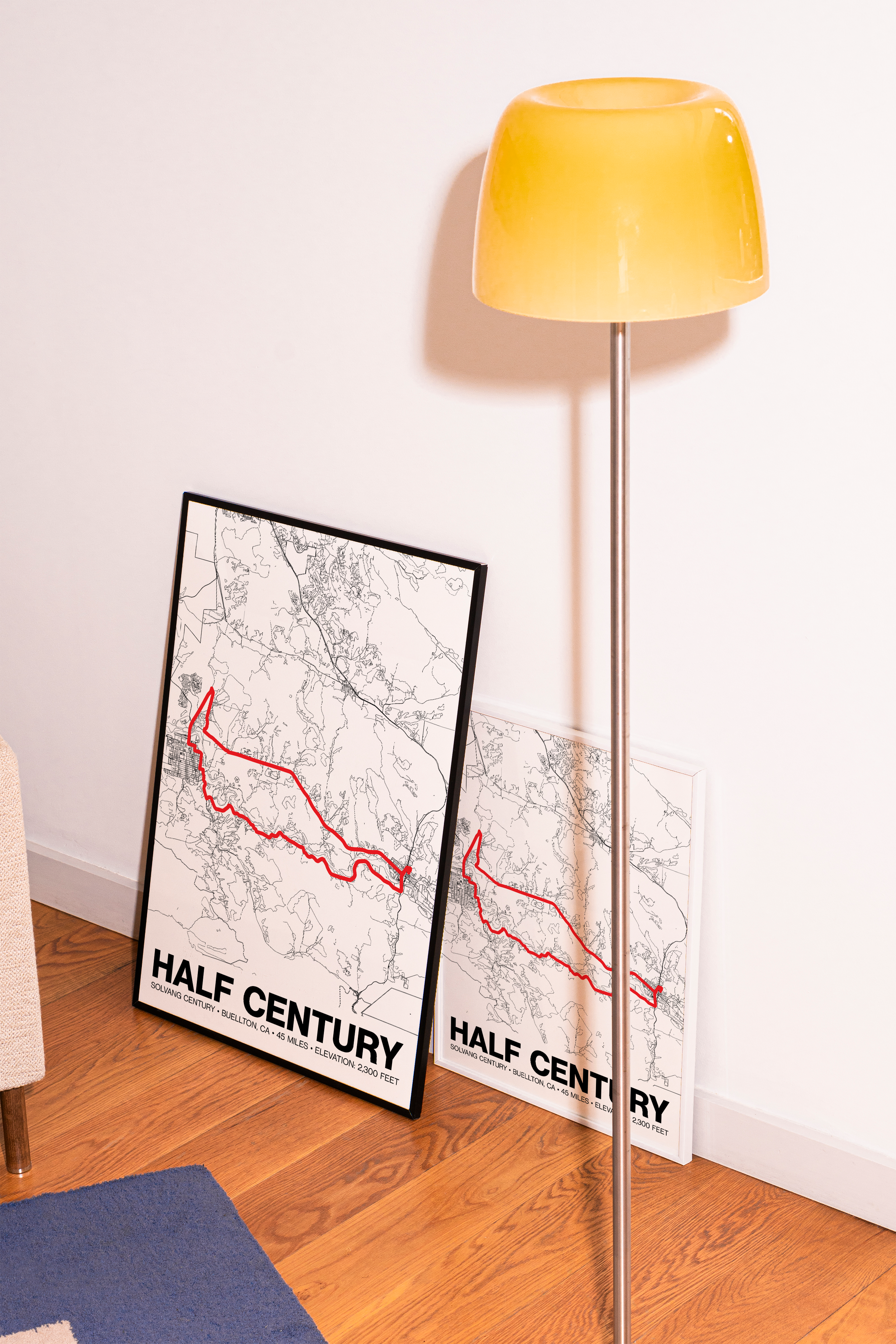 Solvang Half Century Route Poster - Grid Style
