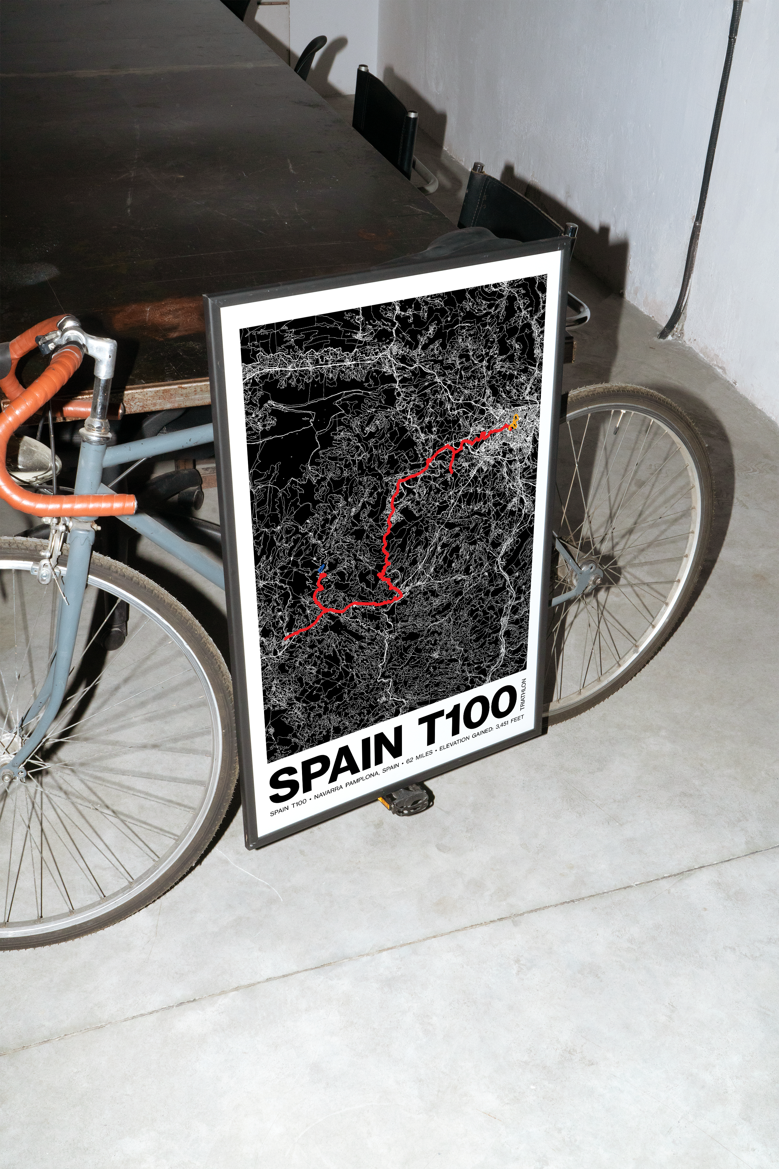 Spain T100 Poster - Grid Style