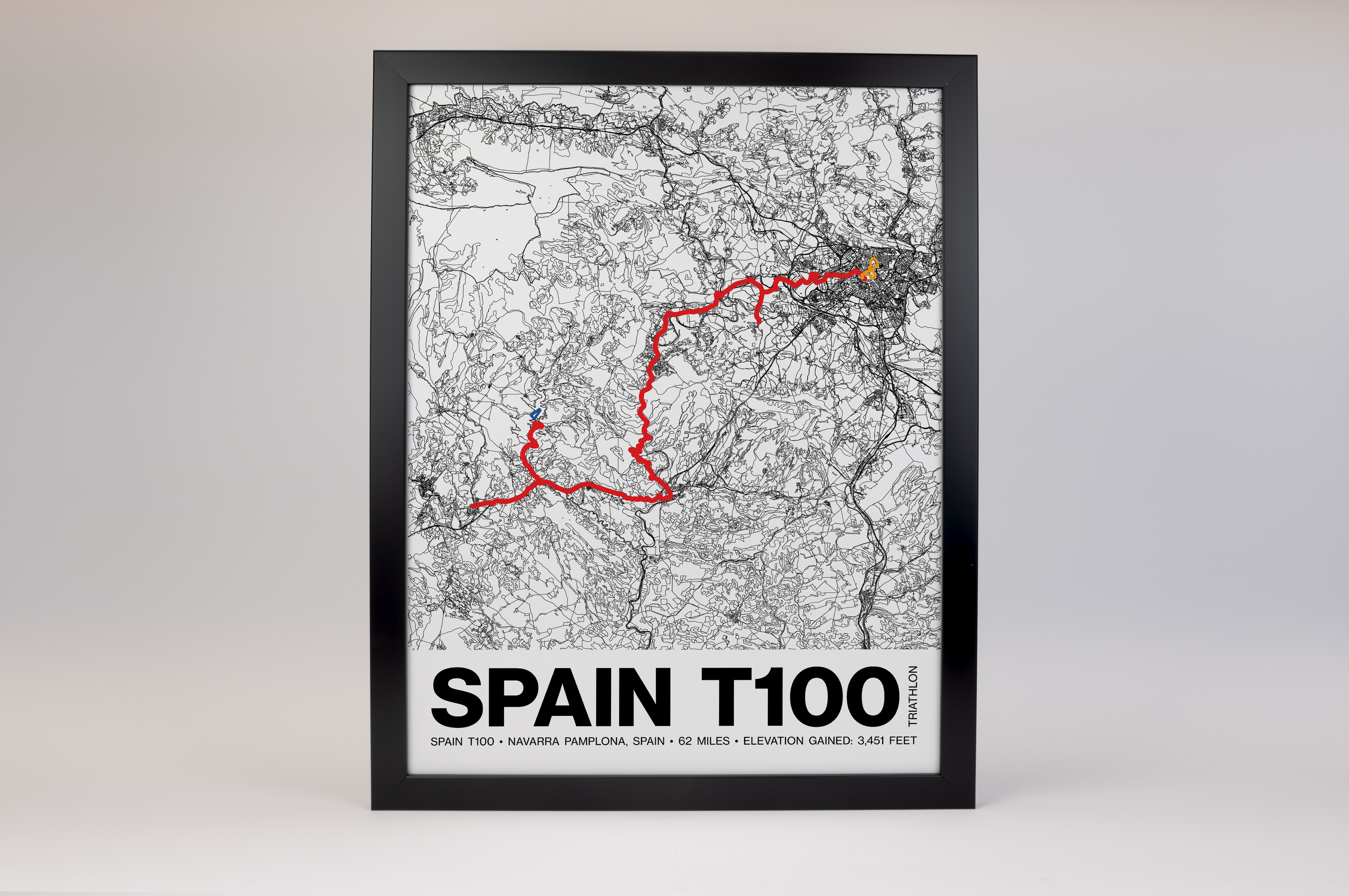 Spain T100 Poster - Grid Style